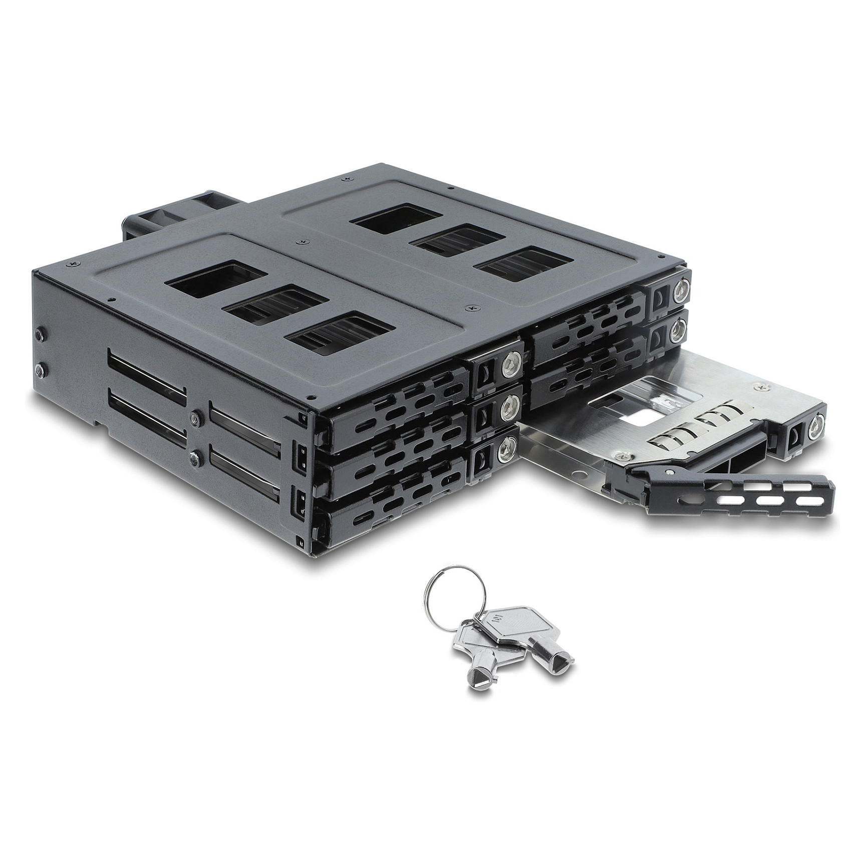 DELOCK 5.25" mobilni stalak za 6 x 2.5" SATA/SAS HDD/SSD diskove (47142)-0