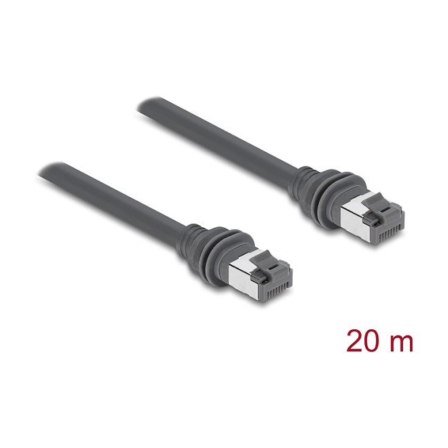 Mrežni kabel DELOCK RJ45 Cat.6 za Starlink Gen3, 20 m, siva boja-0