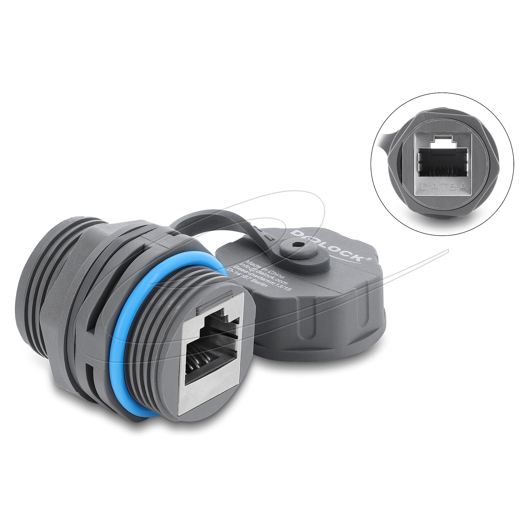 Panelna spojnica DELOCK RJ45 Cat.6A, IP68 vodootporna-0