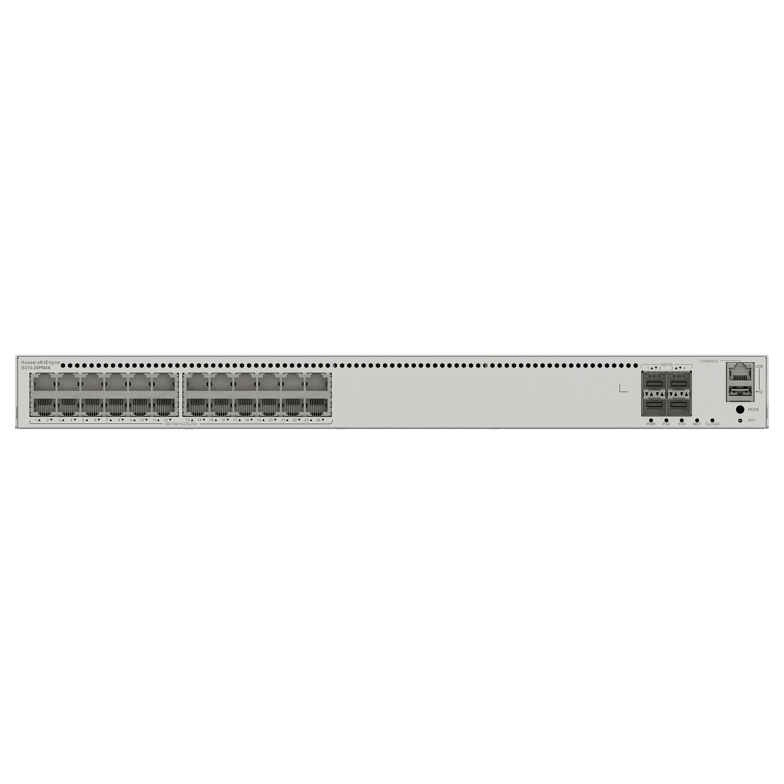 HUAWEI S310-24PN4X 24x10/100/1000/2.5GBASE-T ports 400W PoE+ 4x10GE SFP+ ports built-in AC power eKit-0