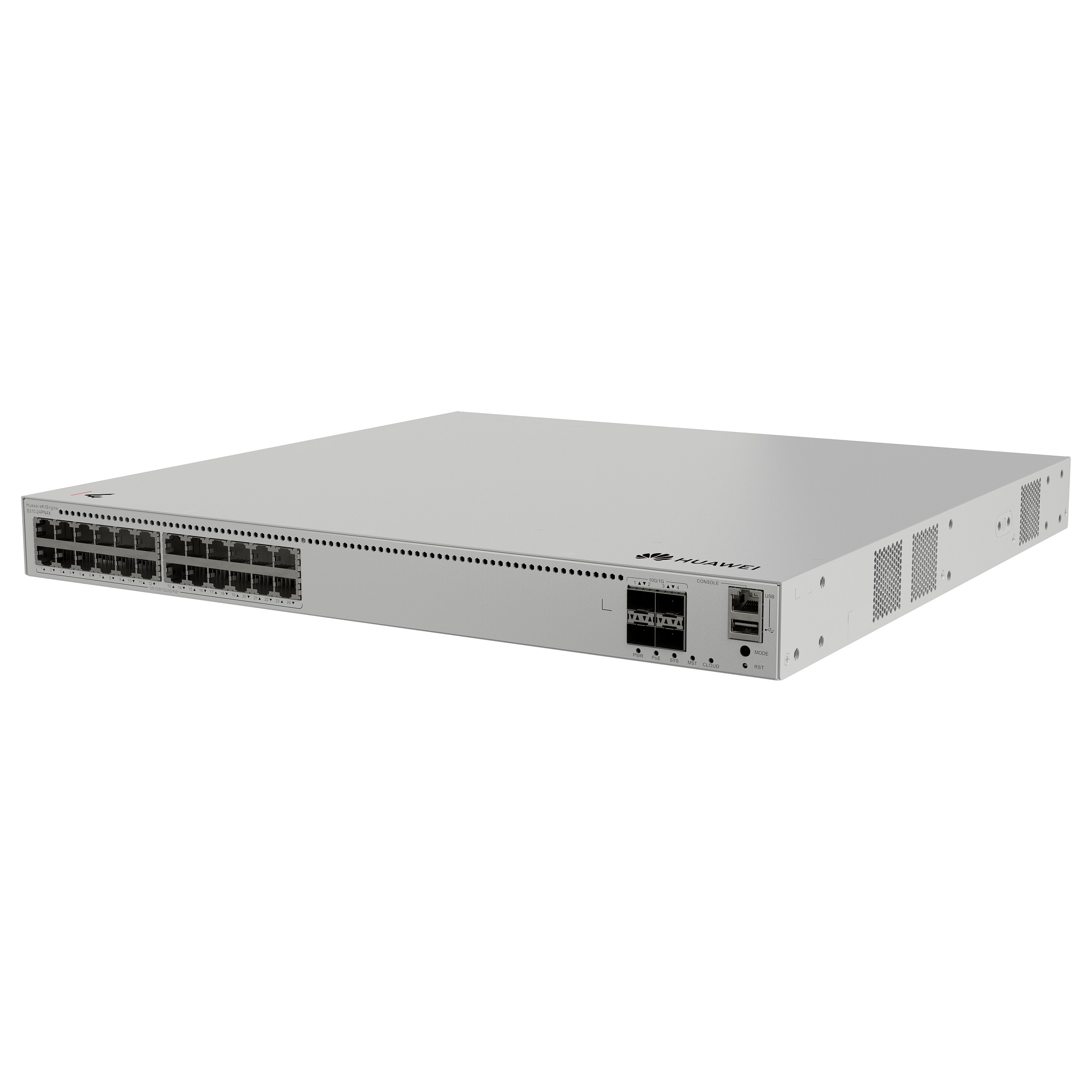 HUAWEI S310-24PN4X 24x10/100/1000/2.5GBASE-T ports 400W PoE+ 4x10GE SFP+ ports built-in AC power eKit-2