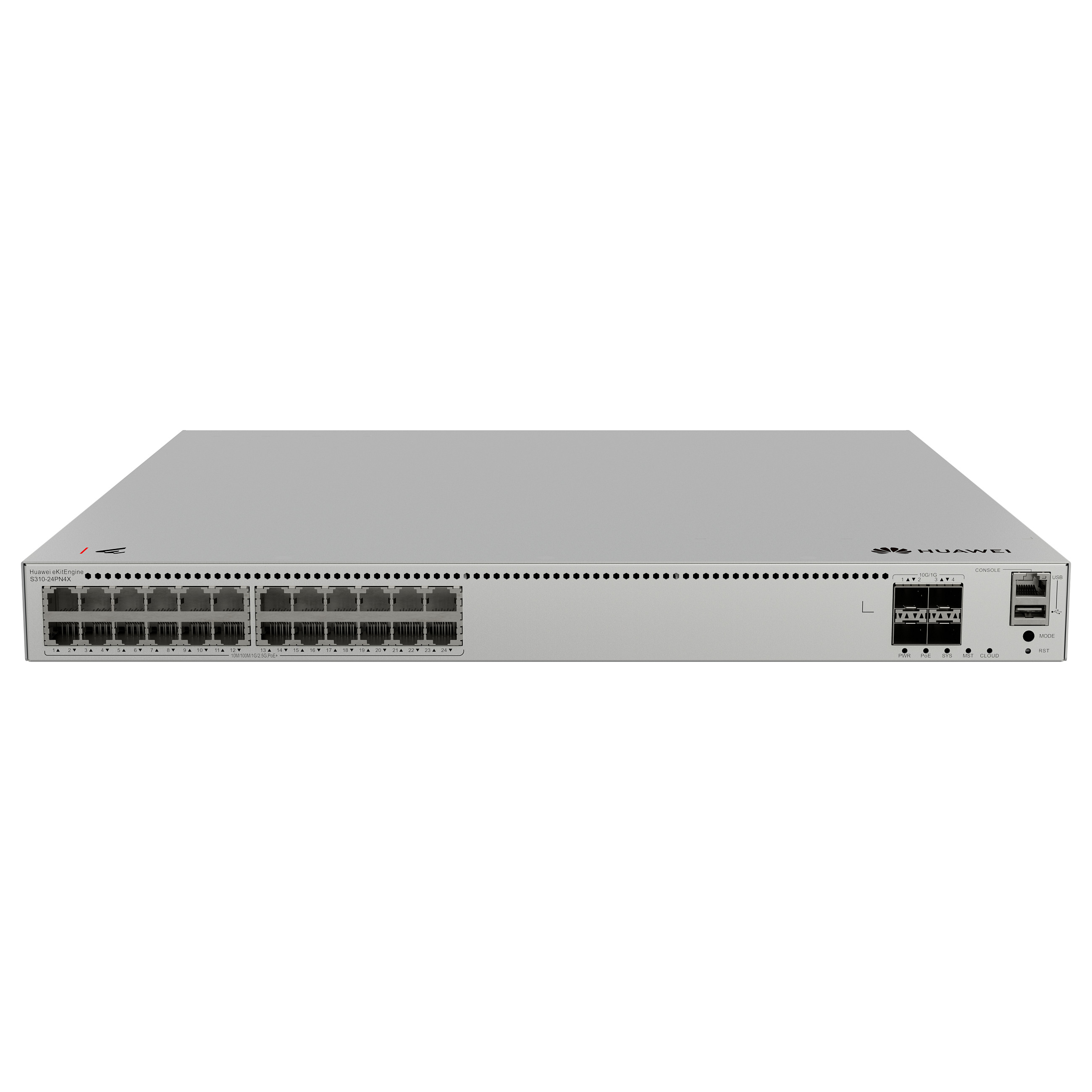 HUAWEI S310-24PN4X 24x10/100/1000/2.5GBASE-T ports 400W PoE+ 4x10GE SFP+ ports built-in AC power eKit-3