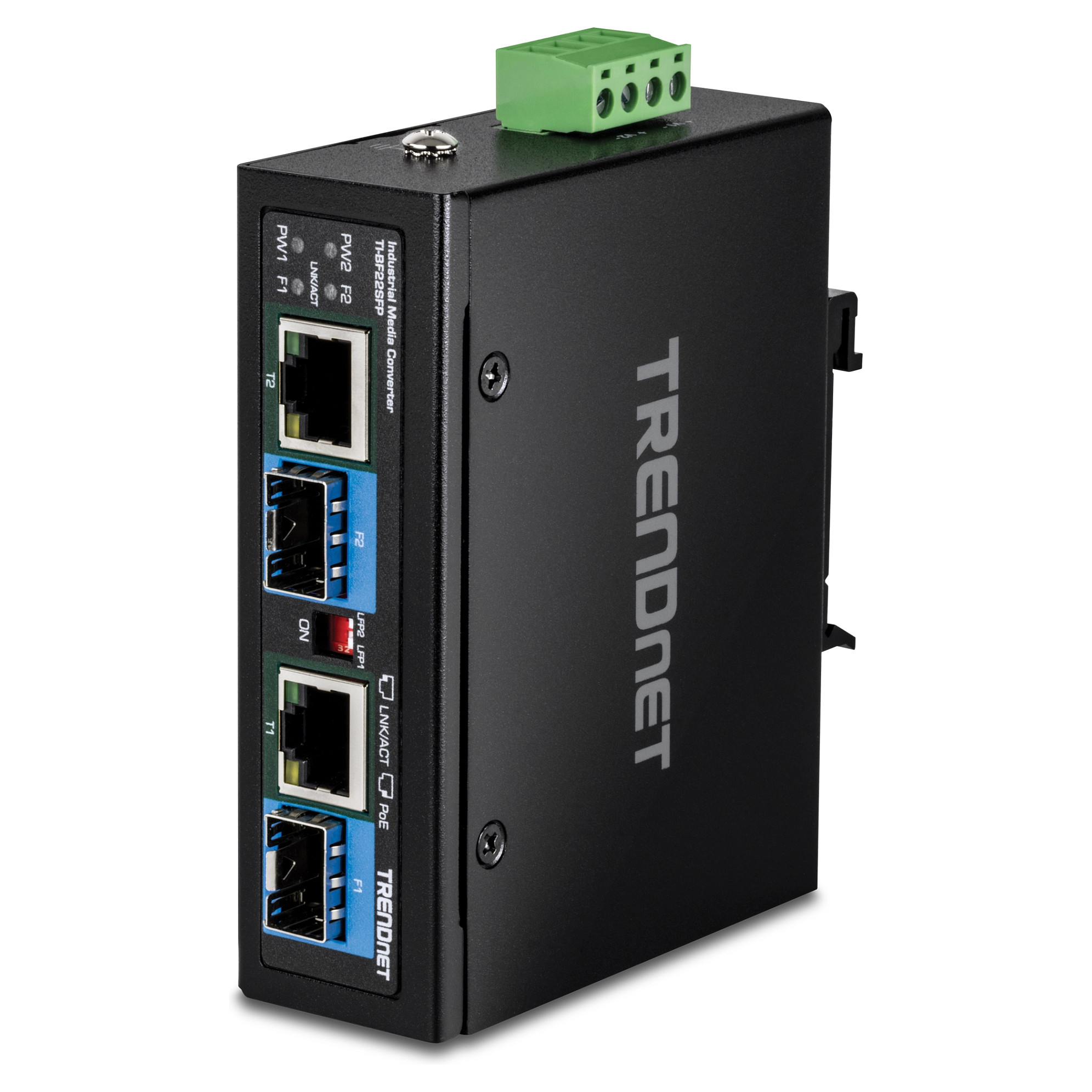 TRENDnet TI-BF22SFP Medien Konverter, 2-Port Industrial SFP zu Gigabit PoE++-0