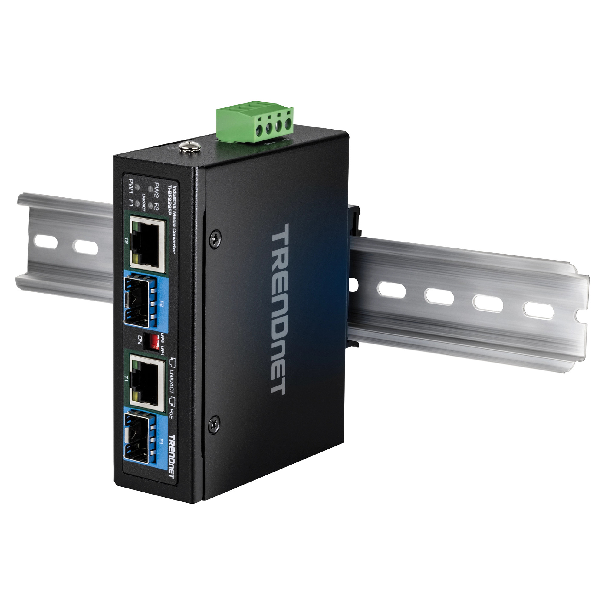 TRENDnet TI-BF22SFP Medien Konverter, 2-Port Industrial SFP zu Gigabit PoE++-5