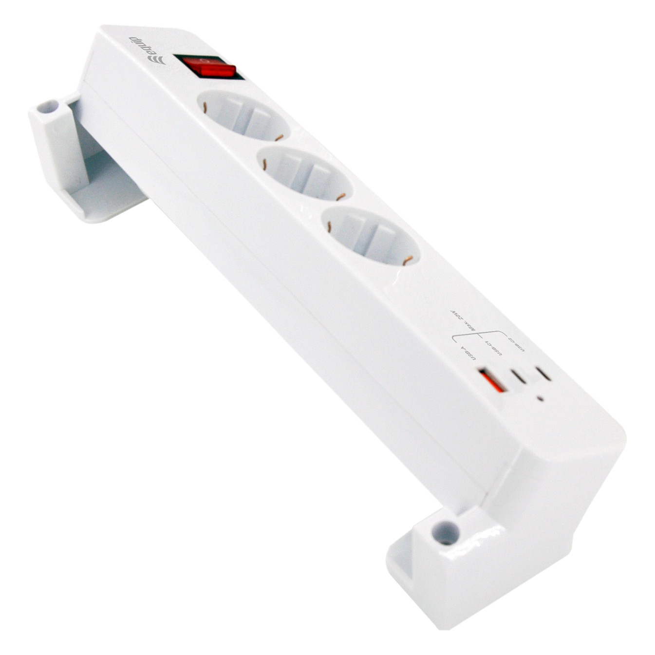 Equip Steckdosenleiste CEE7/7 90Â°->3xSchuko/2xUSBC+USBA-1