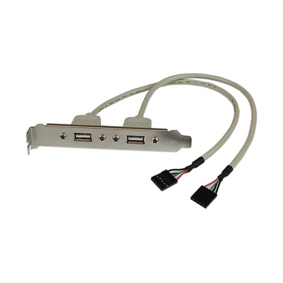 StarTech 2 Port USB A Female Slot Plate Adapter