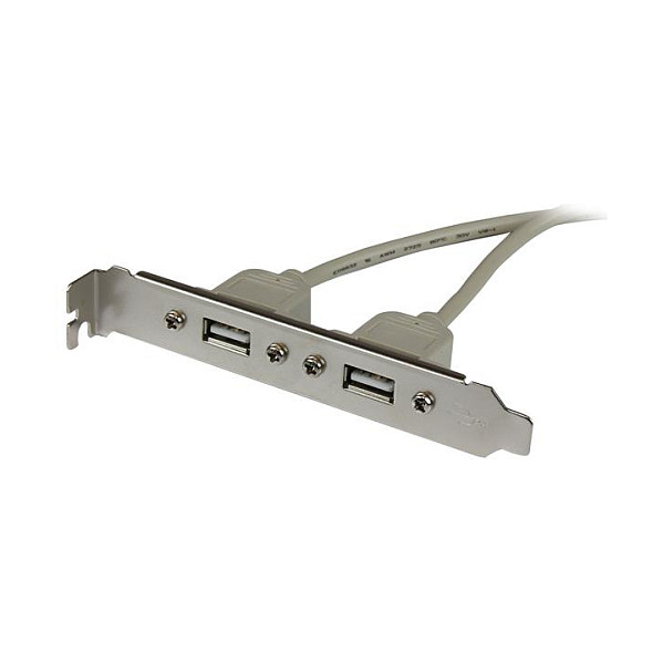 StarTech 2 Port USB A Female Slot Plate Adapter-2