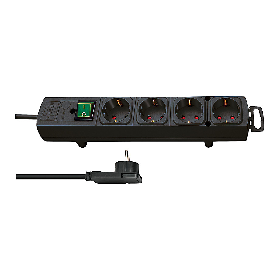 Produžni kabel BRENNENSTUHL Comfort-Line (4 utičnice, 2m, ravni utikač) crna boja
