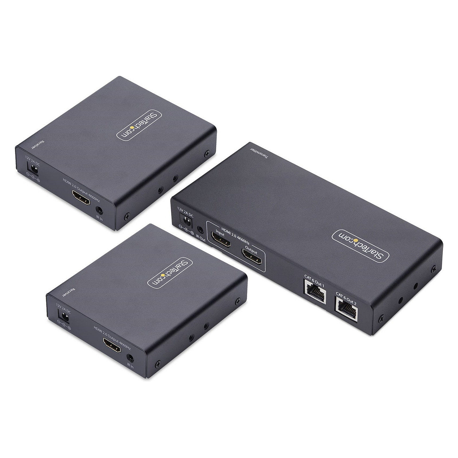 STARTECH.COM 2-Port HDMI Extender und Splitter uber CAT6 4K 60Hz bis 70m Lnge 1x2 HDMI uber Netzwerkkabel-LAN Kabel Verteilerkit-1