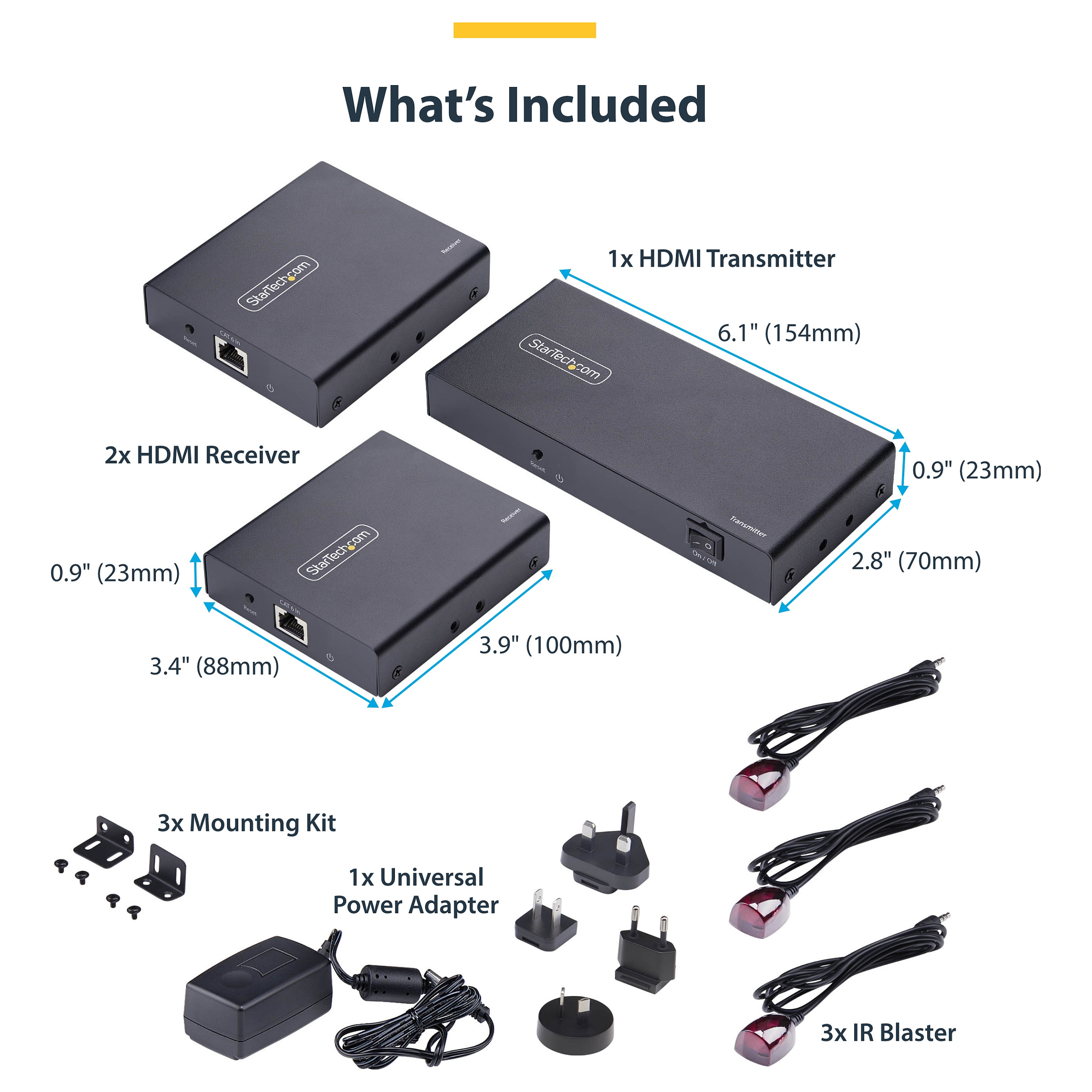 HDMI Extender i Splitter Kit STARTECH.COM ST122HD20L, 1x2, 4K 60Hz, do 70m-6