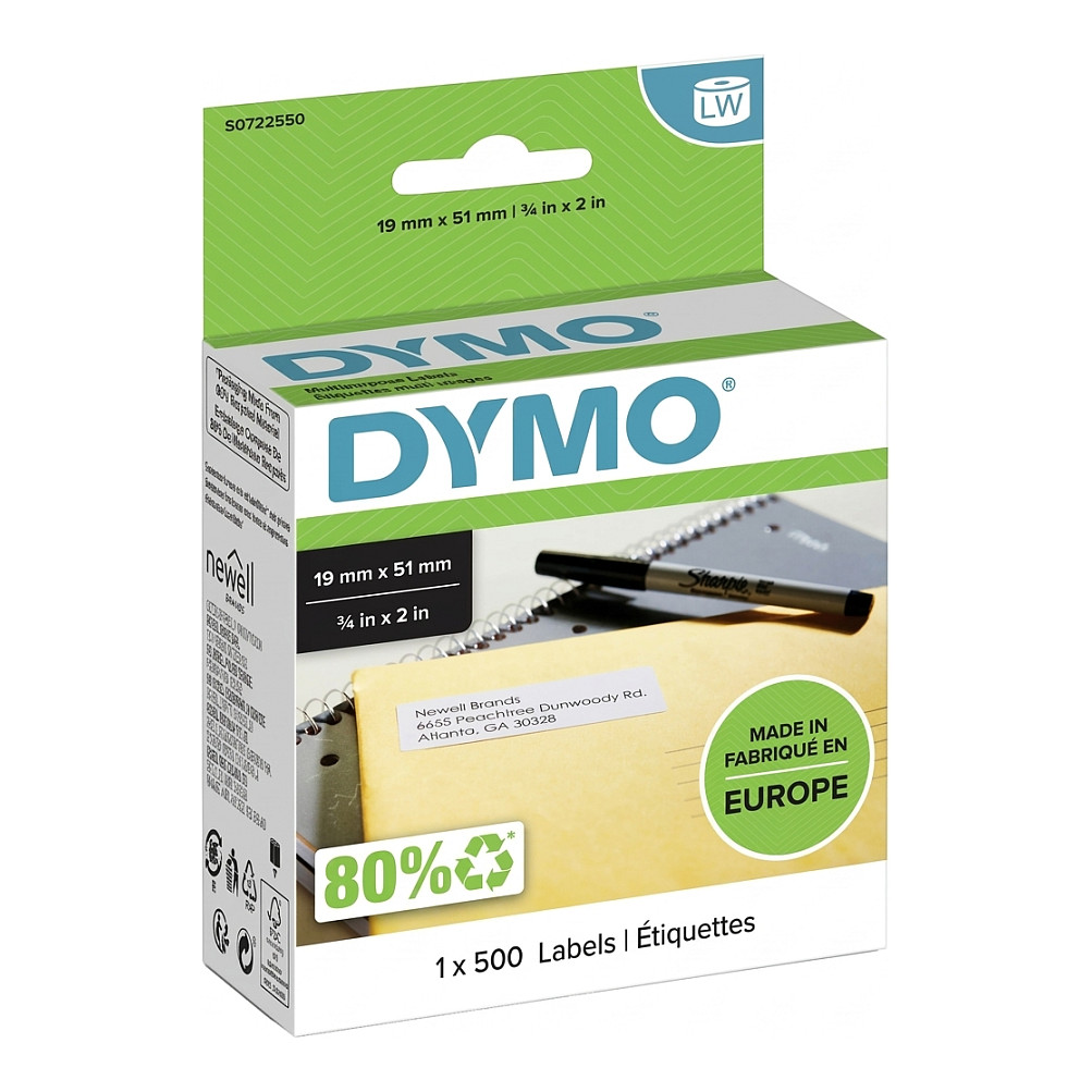 Naljepnice DYMO S0722420 uklonjive (19x51mm, 500 kom)