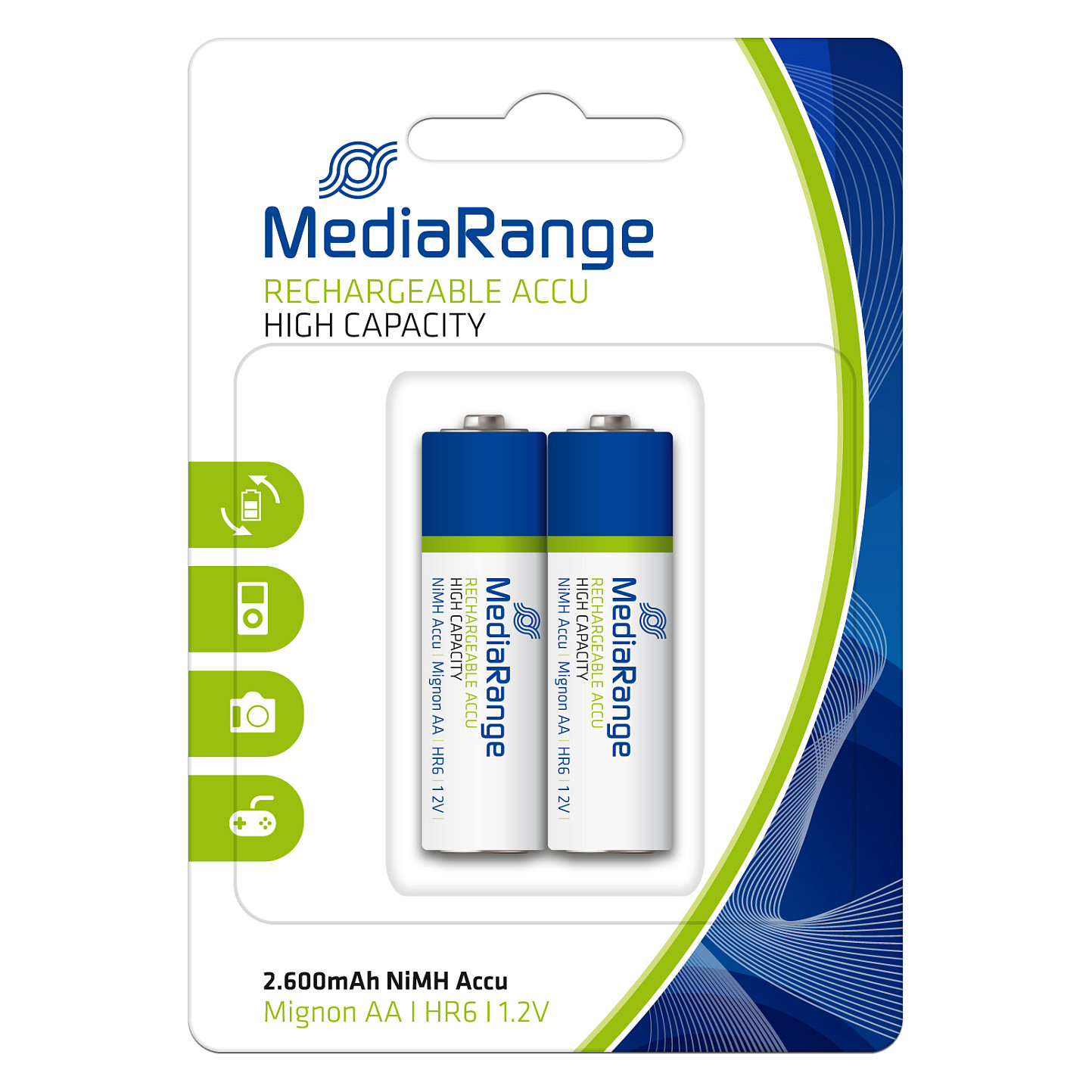 Punjive baterije MEDIARANGE AA HR6 2100mAh NiMH (2 kom)-0
