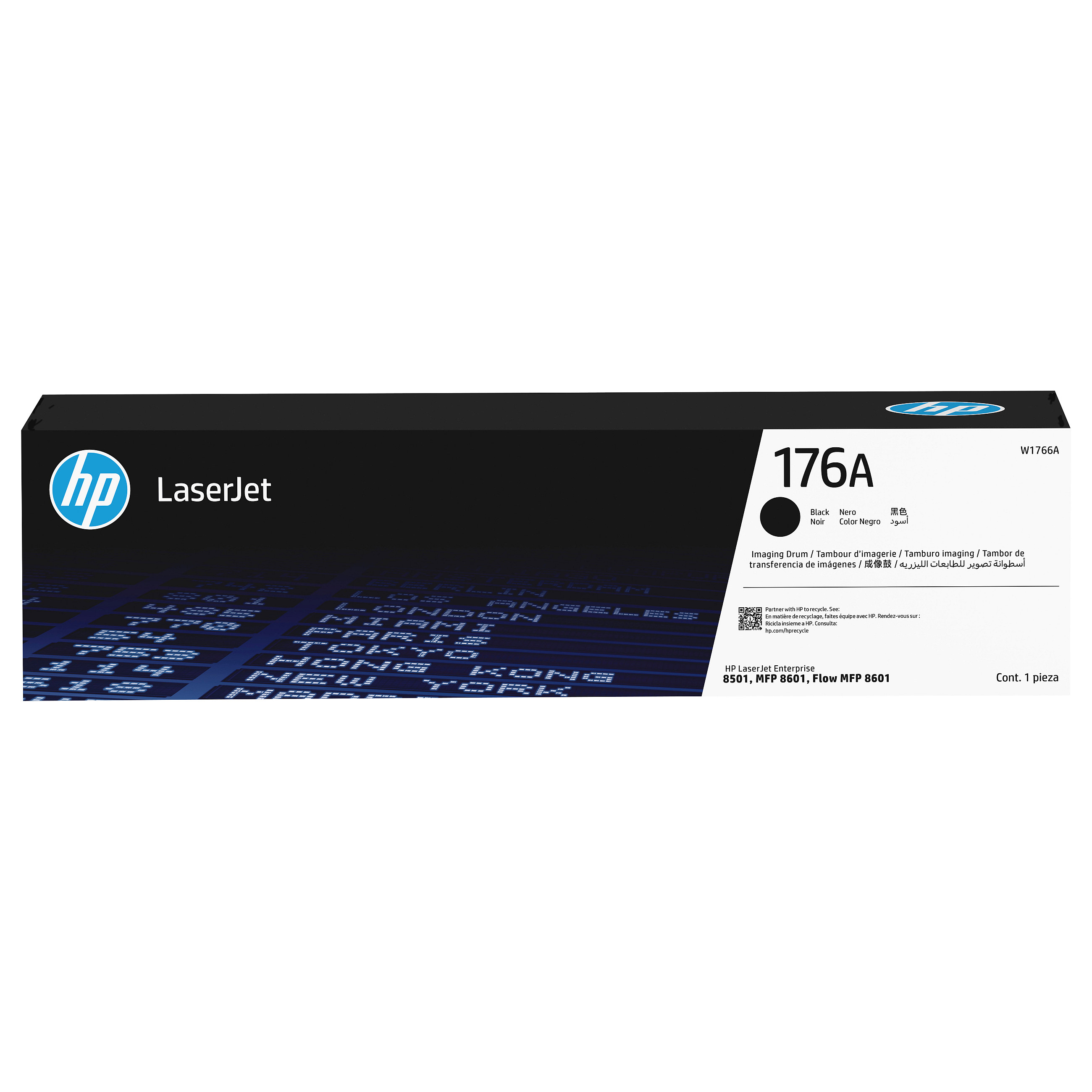 HP 176A - Schwarz - original - Box - Trommeleinheit - fr P/N: 9S187A#ABH, 9S187A#ABN, 9S187A#AKH, AJ7J3A#B19, AQ1E3A#ABG, AQ1E3A#ABH, AQ1E3A#BAZ-0