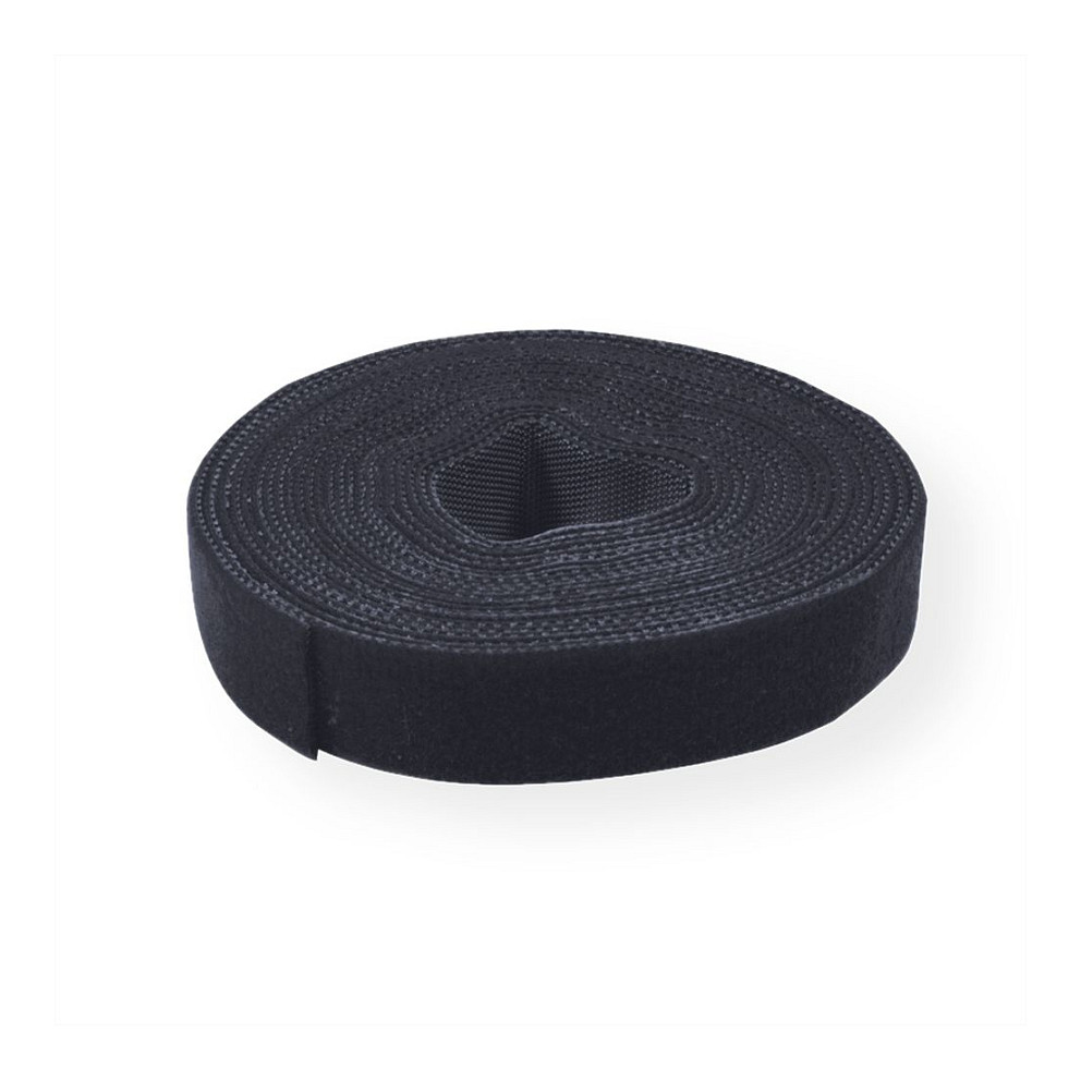 VALUE Klettband auf Rolle, 10mm, schwarz, 25 m-0