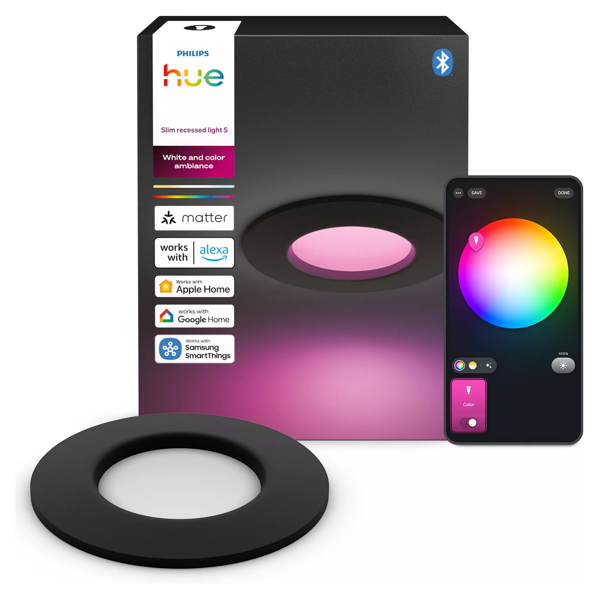 Philips Hue White&Col. Amb. Slim Recessed Light S EMEA-Black-4