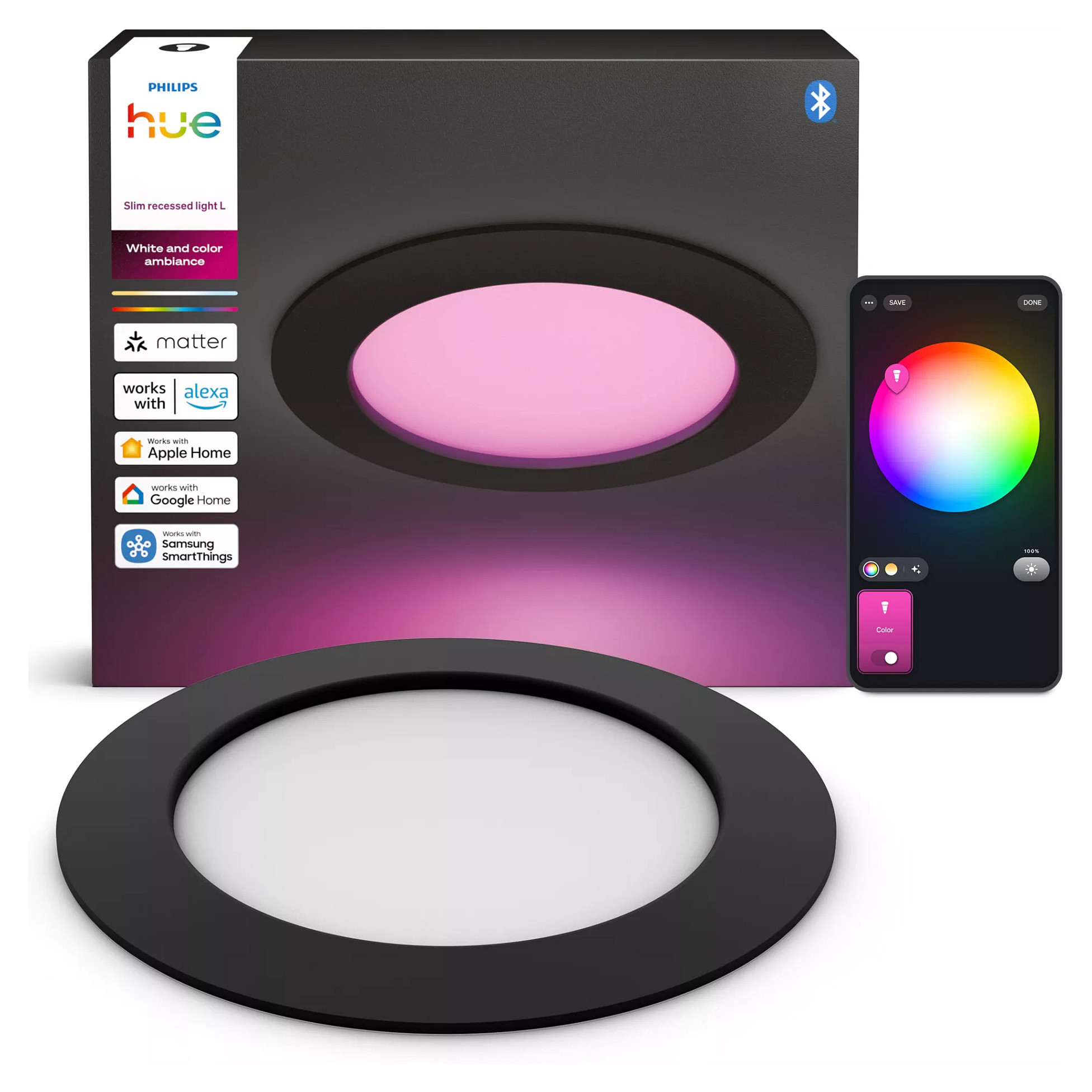 Philips Hue White&Col. Amb. Slim Recessed Light L EMEA-Black-3