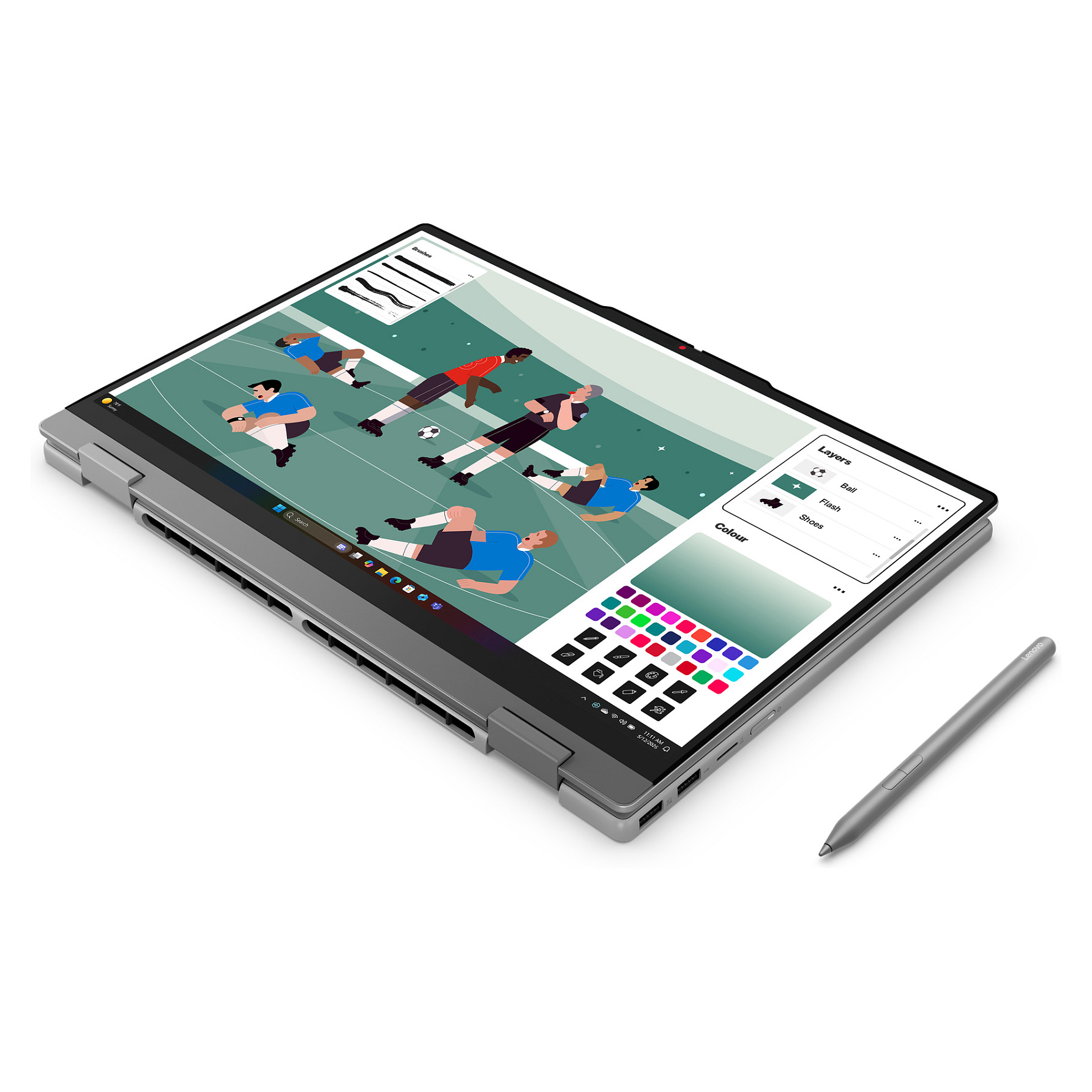 Laptop LENOVO IdeaPad 5 2-in-1 15AGP11 (15.3", IPS, WUXGA, Touch, AMD Ryzen AI 7 445, 16GB, 1TB SSD, AMD Radeon 840M, Windows 11 Home, DE tipkovnica, Luna Grey)-5
