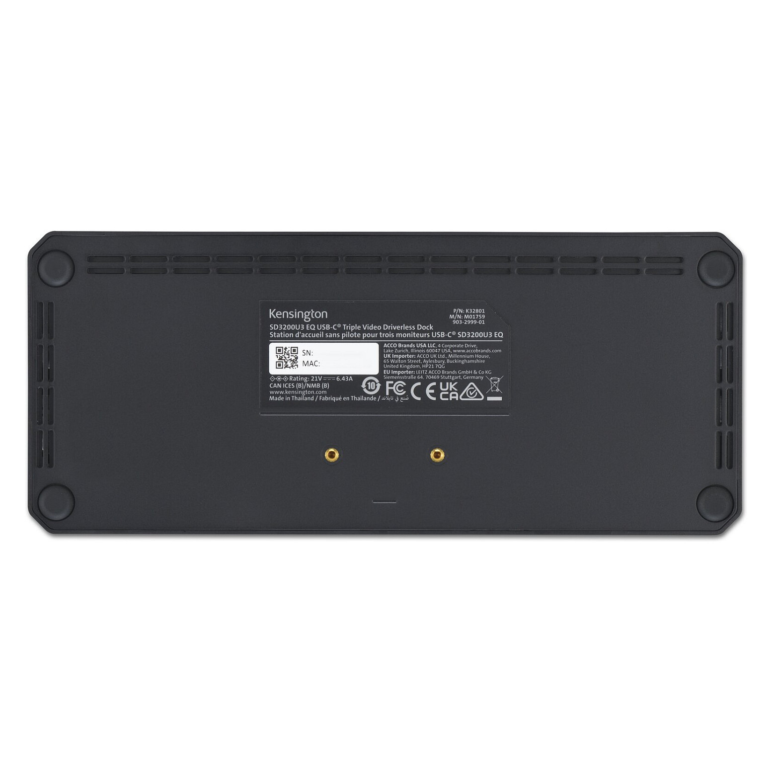 Kensington Dockingstation SD4843P EQ USB-C TripleVideo 100W-8