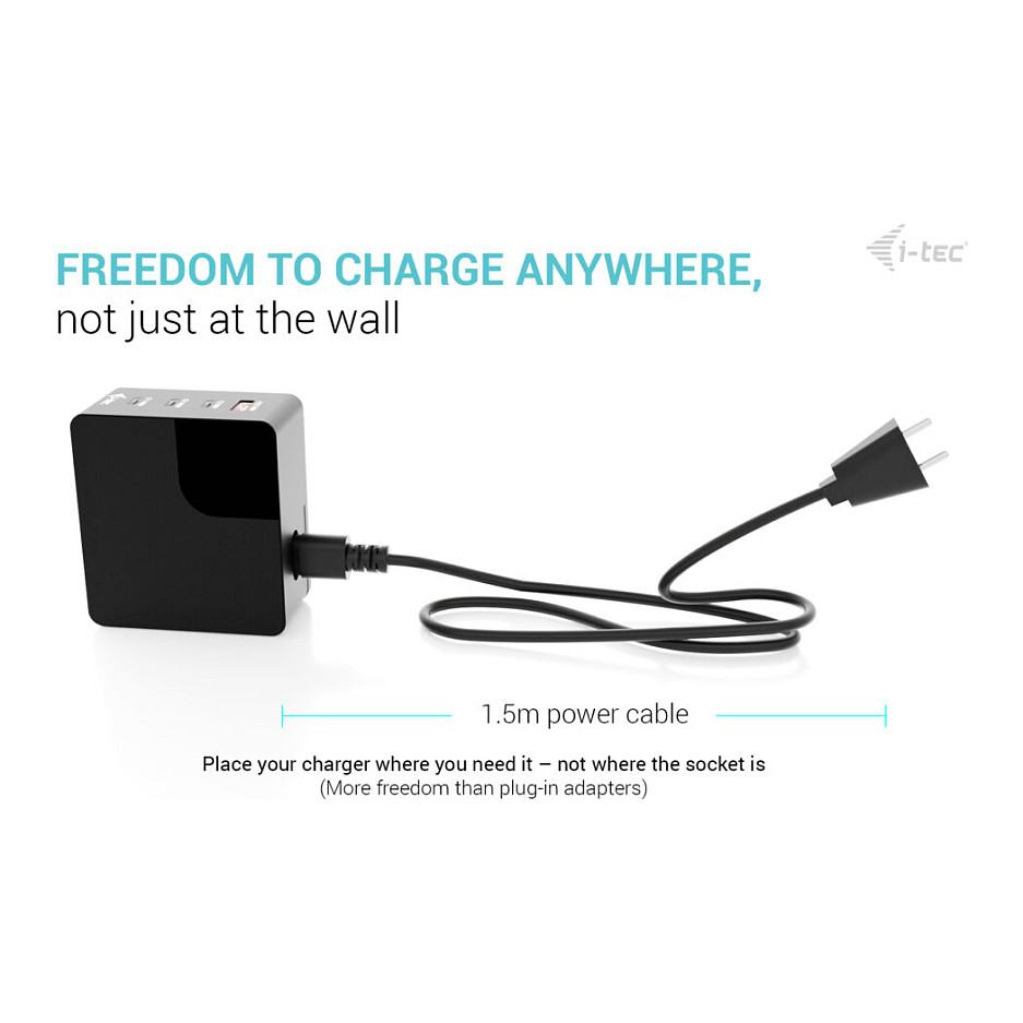 D I-TEC 140W Intelligent Multiport USB Charger 3x USB-C 1x USB-A LCD display-7
