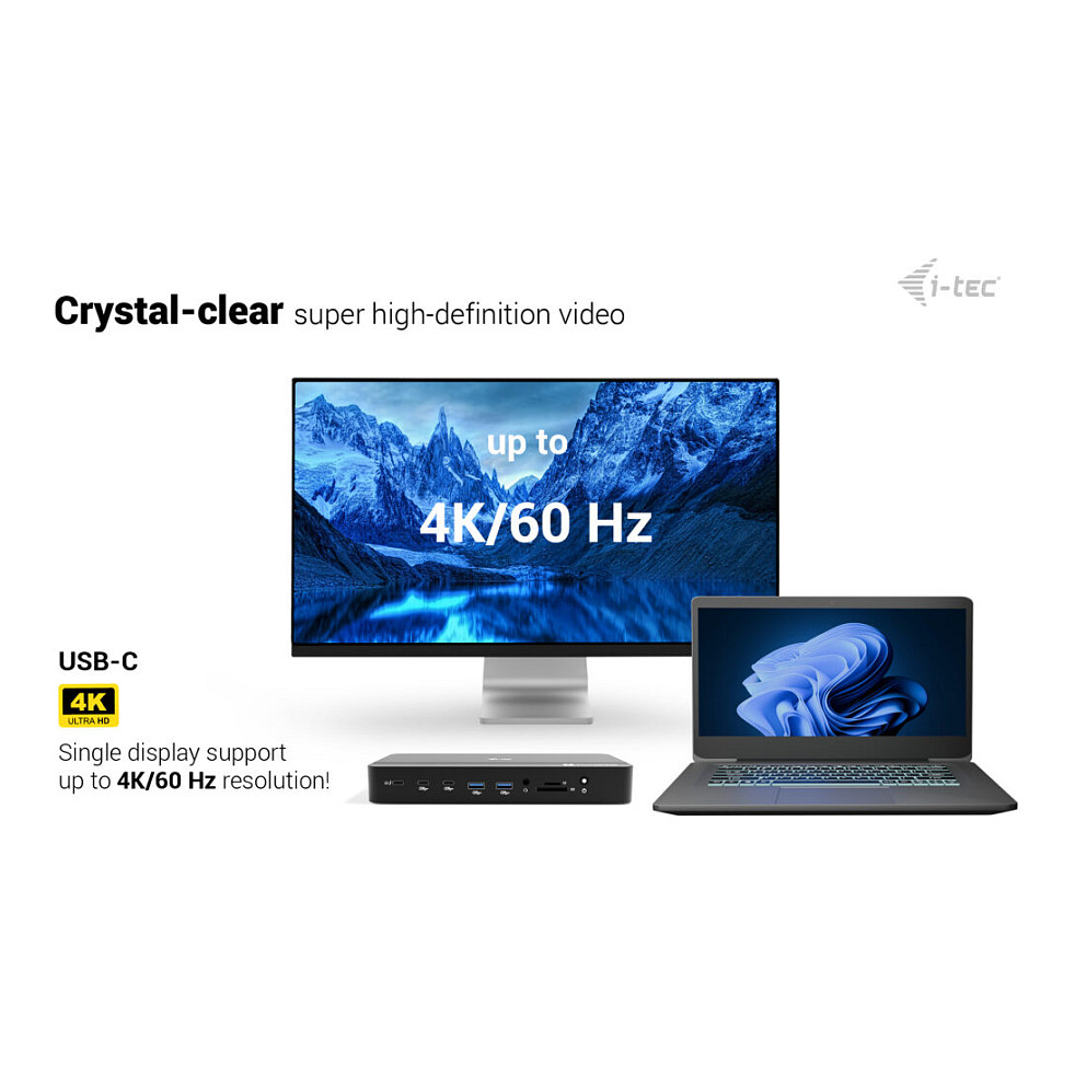 D I-TEC TB5 Triple DisplayDS 2xTB5 1xDP 1x2,5GLAN 1xM.2 slot 1xAudio/Mic 2xUSB-C Gen2 2xUSB-A Gen2 2xUSB 2.0 SD+TF Kartenleser PD 140W-9