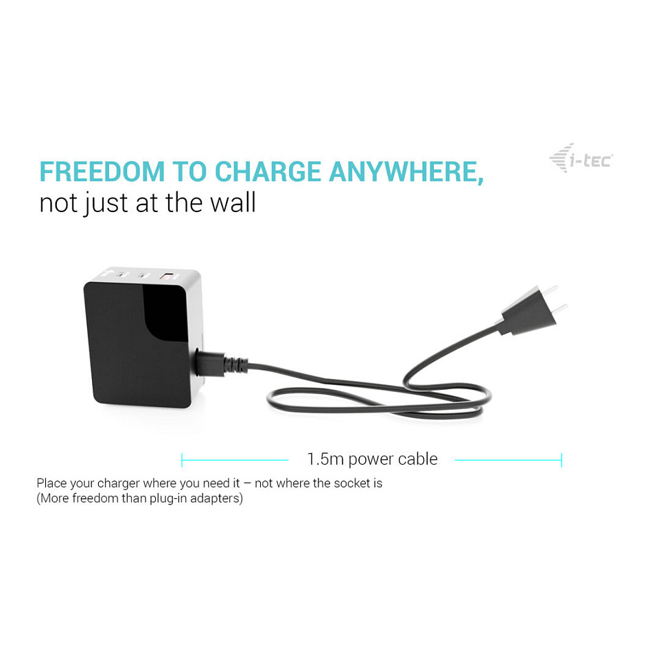 D I-TEC 100W Intelligent Multiport USB Charger 2x USB-C 1x USB-A LCD display-7