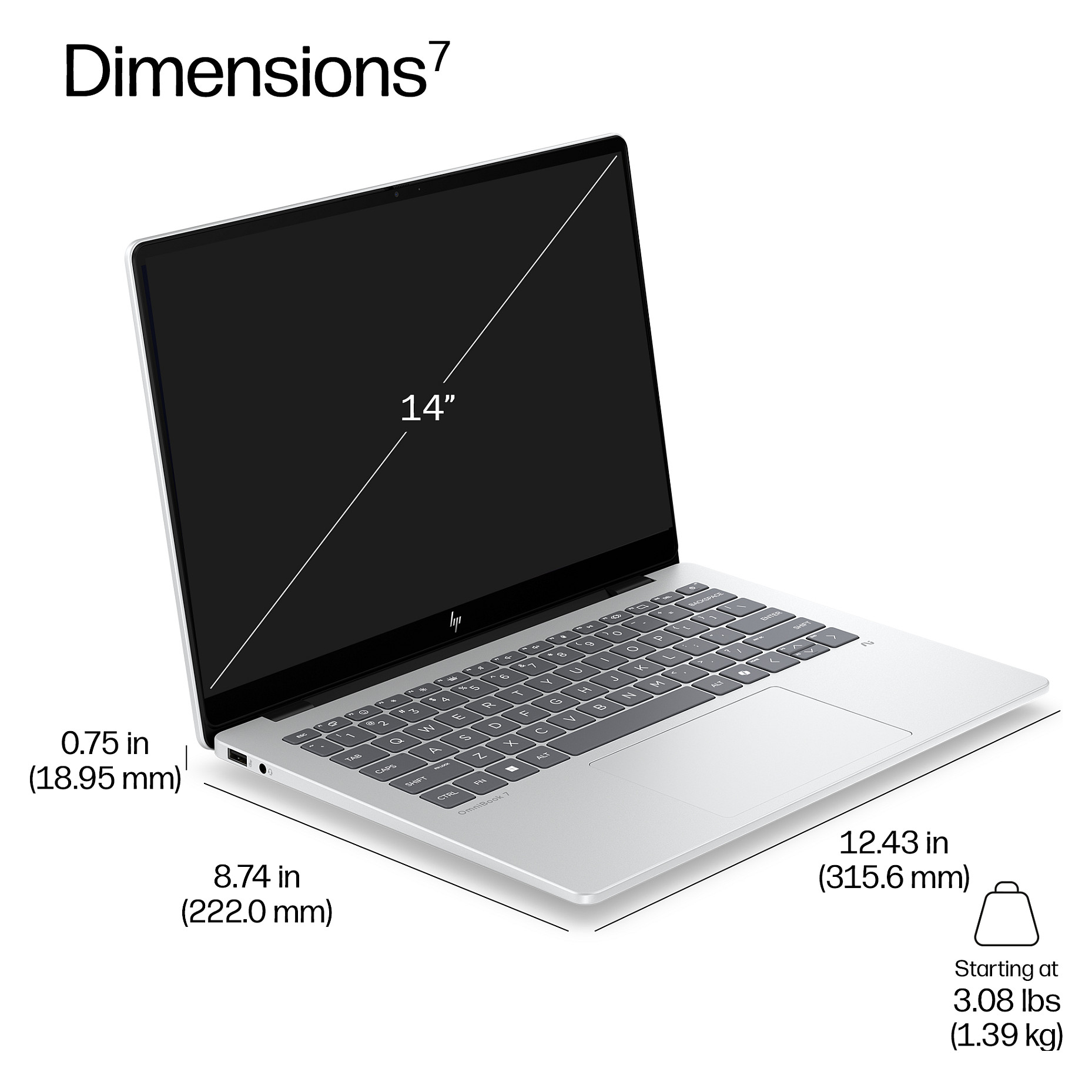 Laptop HP EliteBook 8 G2i Next Gen AI (14", IPS, WUXGA, Intel Core Ultra 5 325, 16GB, 512GB SSD, Intel Graphics, Windows 11 Pro, DE tipkovnica, Glacier Silver)-12