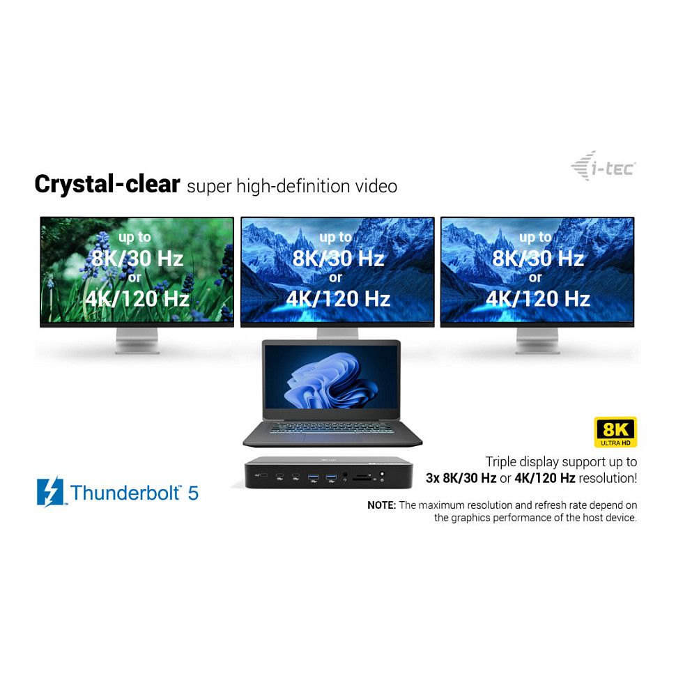 D I-TEC THUNDERBOLT 5 DOCK 3X LCD-6