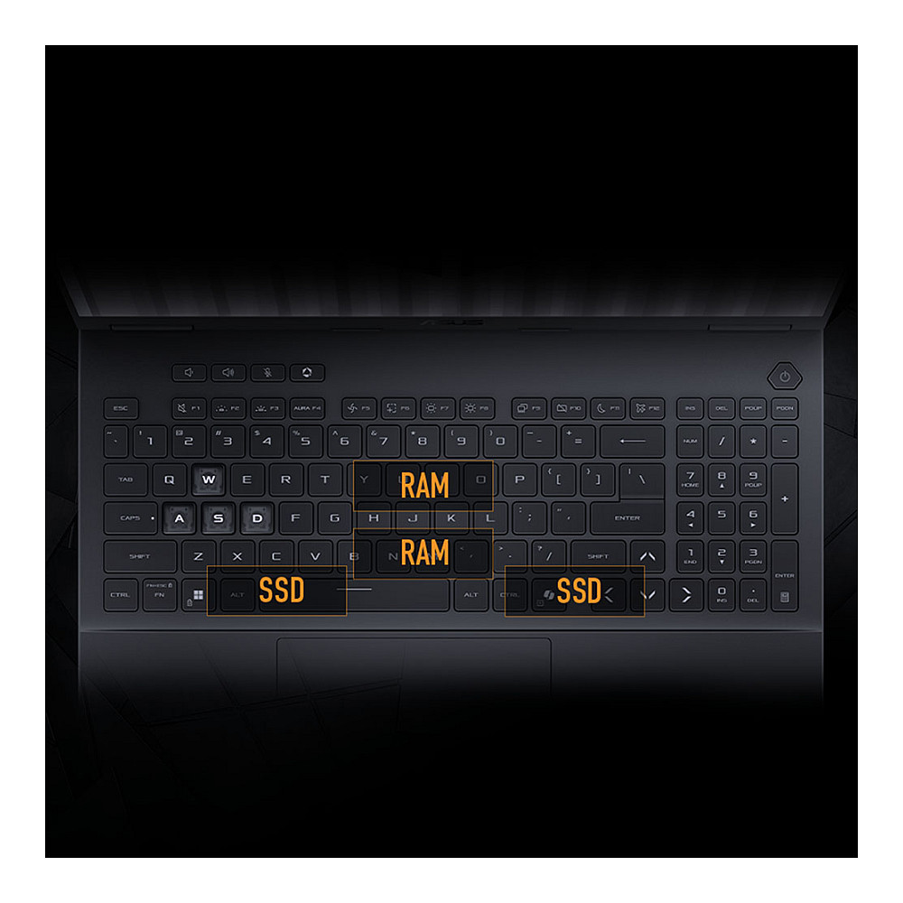 Laptop ASUS TUF Gaming F16 FX608JMI-TU290W (16", IPS, WUXGA, Intel Core i7-14650HX, 16GB, 1TB SSD, NVIDIA GeForce RTX 5060, Windows 11 Home, Non-HR tipkovnica, Jaeger Gray)-13