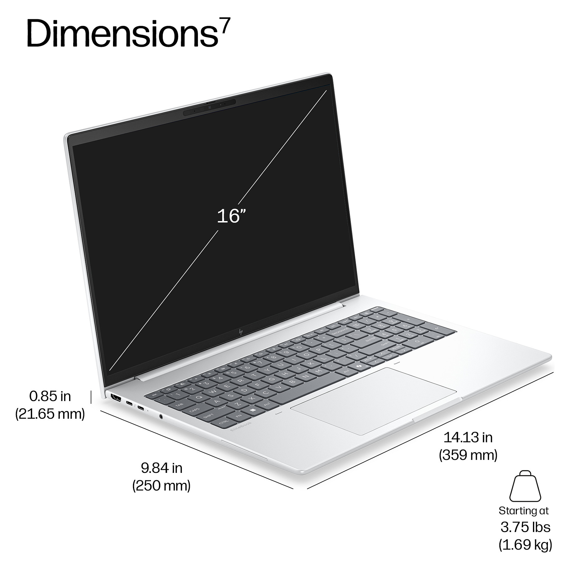 Laptop HP EliteBook 8 G2i 16 (16", IPS, WUXGA, Intel Core Ultra 5 325, 16GB, 512GB SSD, Intel Graphics, Windows 11 Pro, Non-HR tipkovnica, Glacier Silver)-13