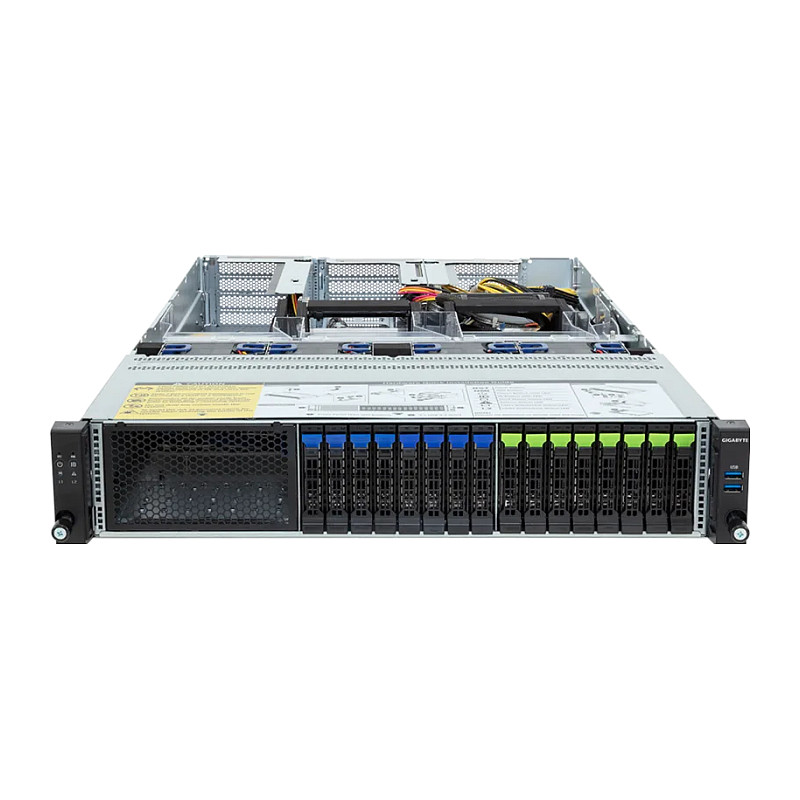 Barebone rack server GIGABYTE R283-ZF1-AAL1 (Rev. 3.x, 2U, 2 x AMD EPYC SP5, 24 x DDR5 RDIMM, 16 x 2,5 in, 2 x 2700 W)-1