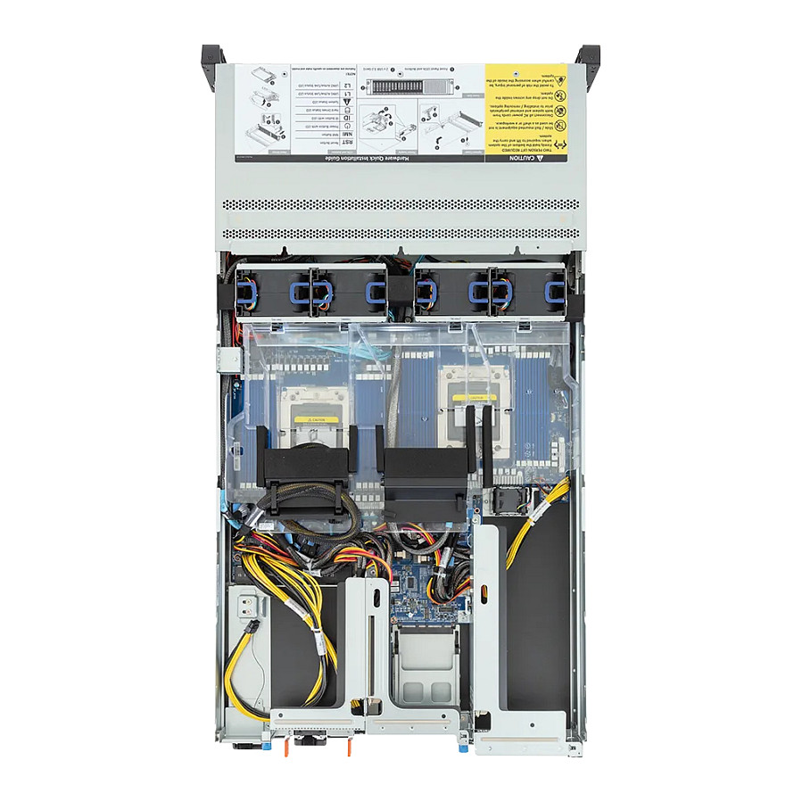 Barebone rack server GIGABYTE R283-ZF1-AAL1 (Rev. 3.x, 2U, 2 x AMD EPYC SP5, 24 x DDR5 RDIMM, 16 x 2,5 in, 2 x 2700 W)-2