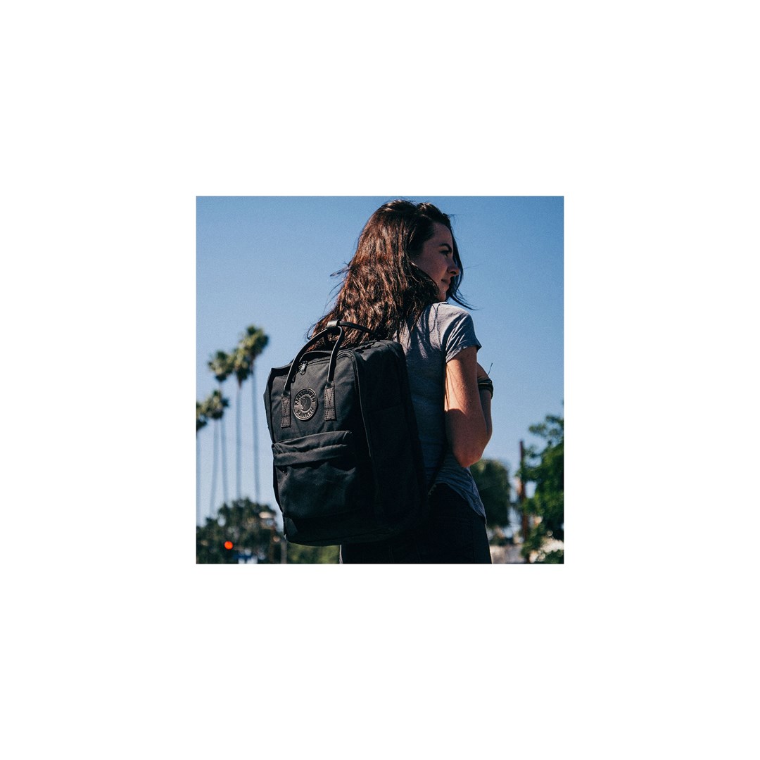 Fjällräven Kanken No.2 backpack Casual backpack Black Cotton, Leather, Recycled polyester-3