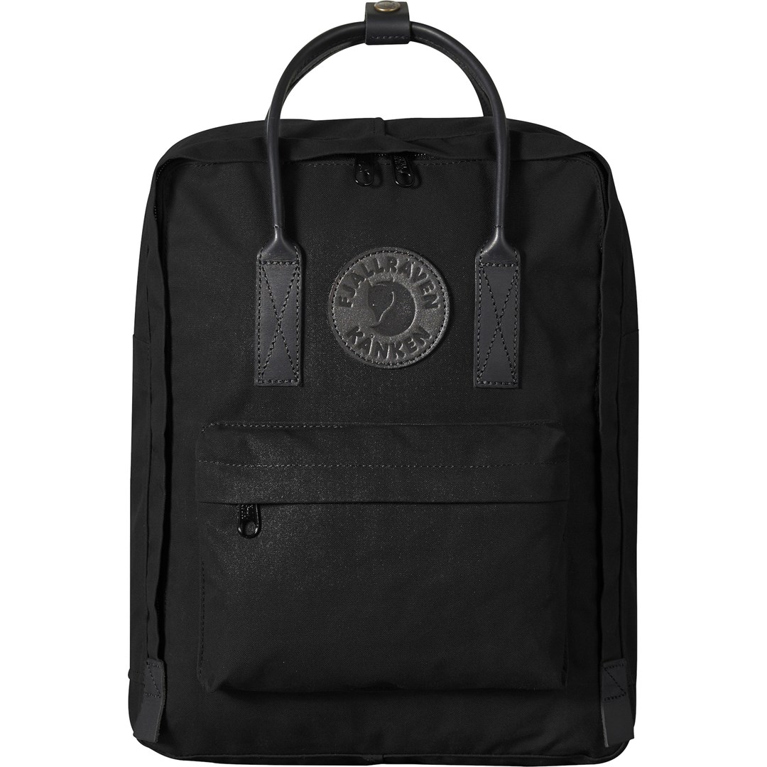 Fjällräven Kanken No.2 backpack Casual backpack Black Cotton, Leather, Recycled polyester