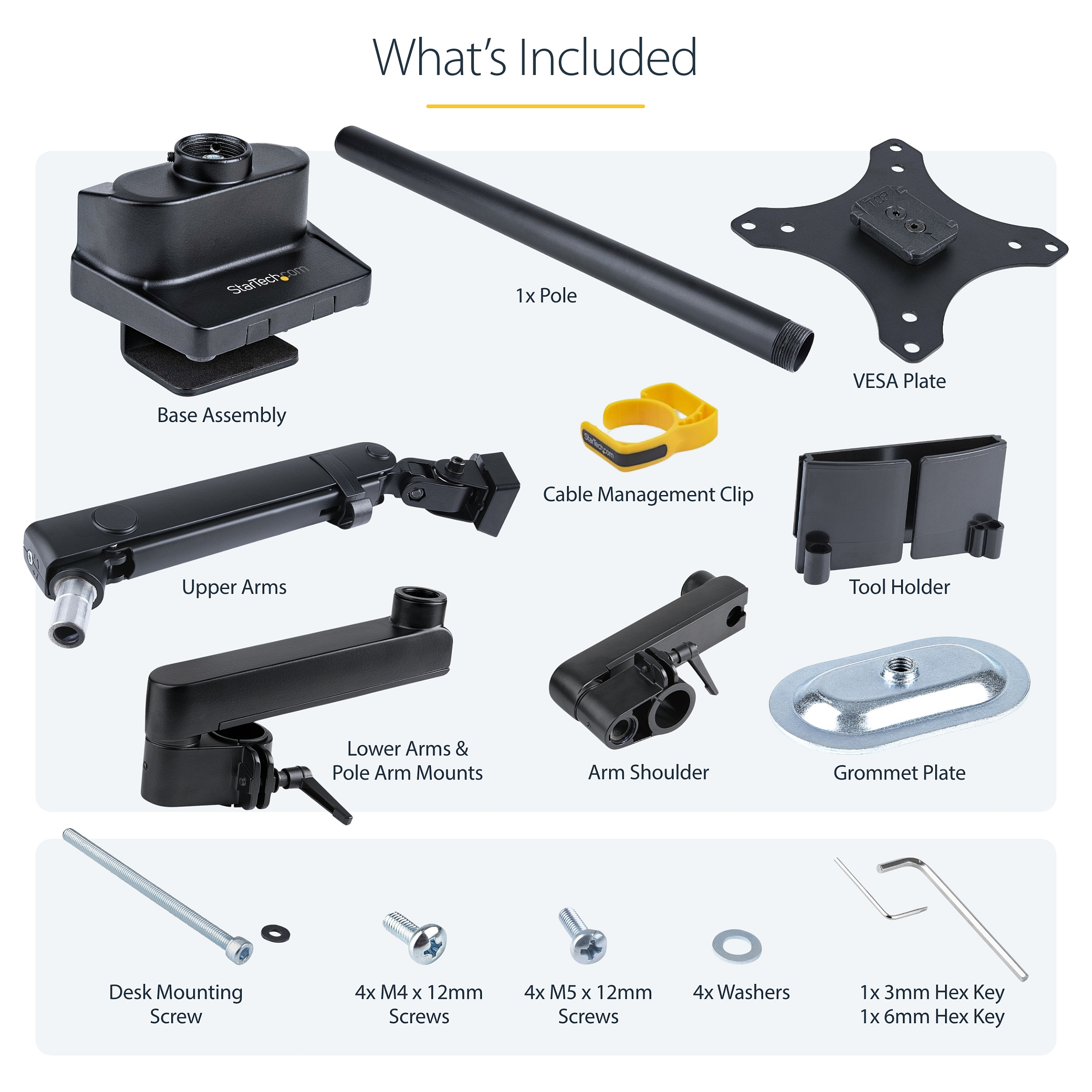 StarTech.com Desk Monitor Arm with 2x USB 3.0 Ports Monitor Mount-18