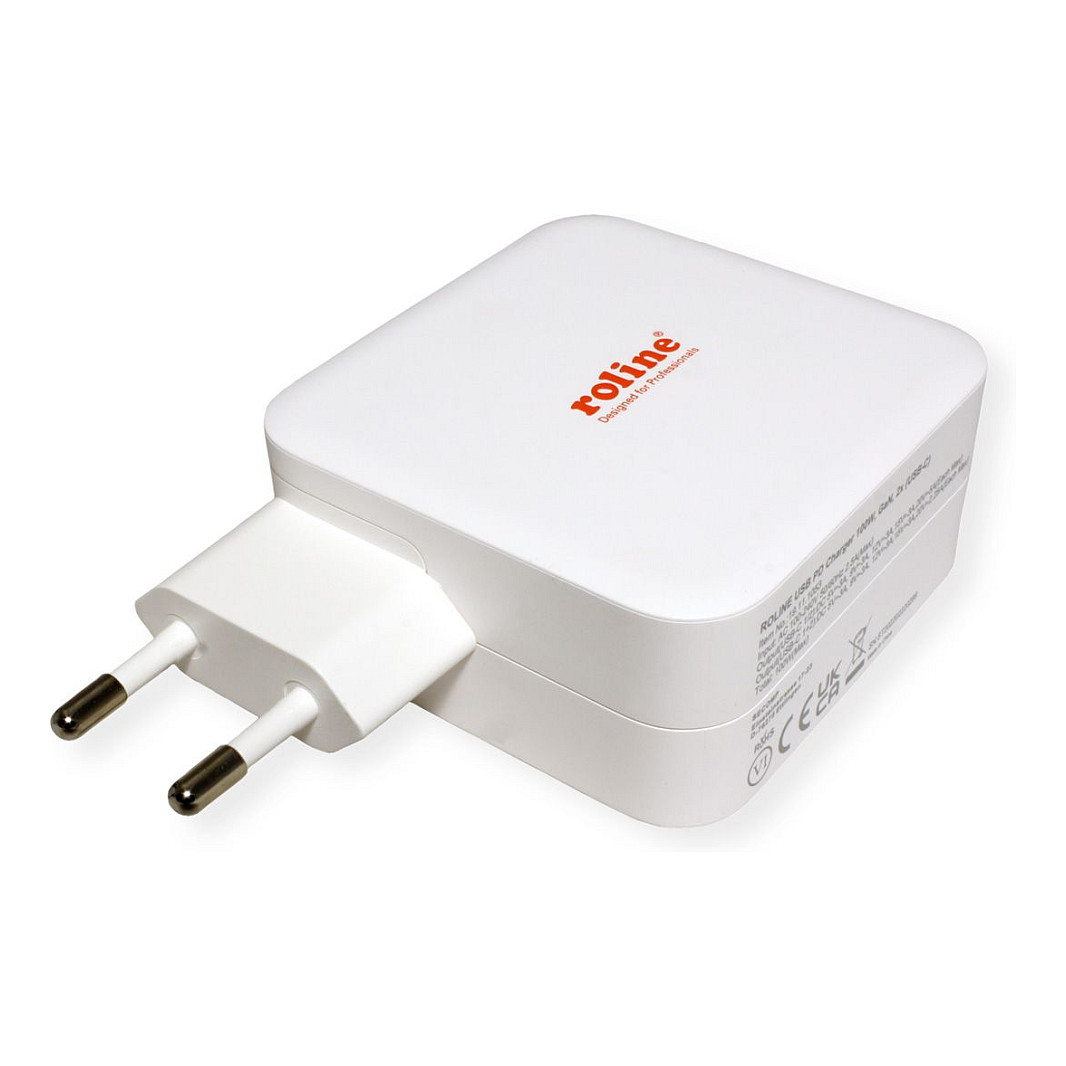 USB-C punjač ROLINE GaN 100W (2x USB-C, Power Delivery)-2
