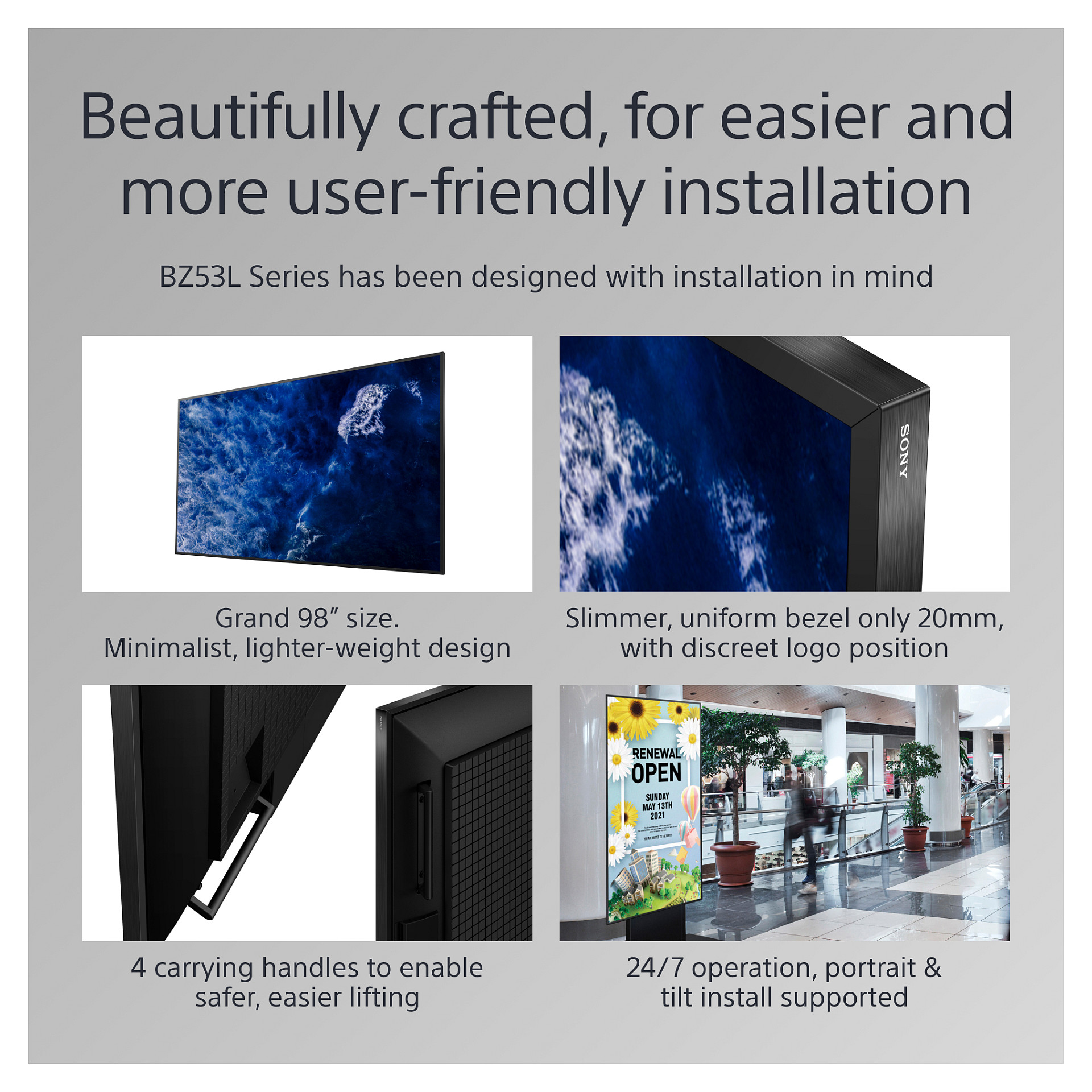 Profesionalni zaslon SONY BRAVIA FW-98BZ53L 98" 4K UHD Full Array LED-3