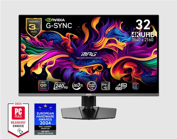 Monitor MSI MPG 321URX QD-OLED 32" (QD-OLED, 4K UHD, 240Hz, 0.03ms, USB-C 90W, crna boja)-28