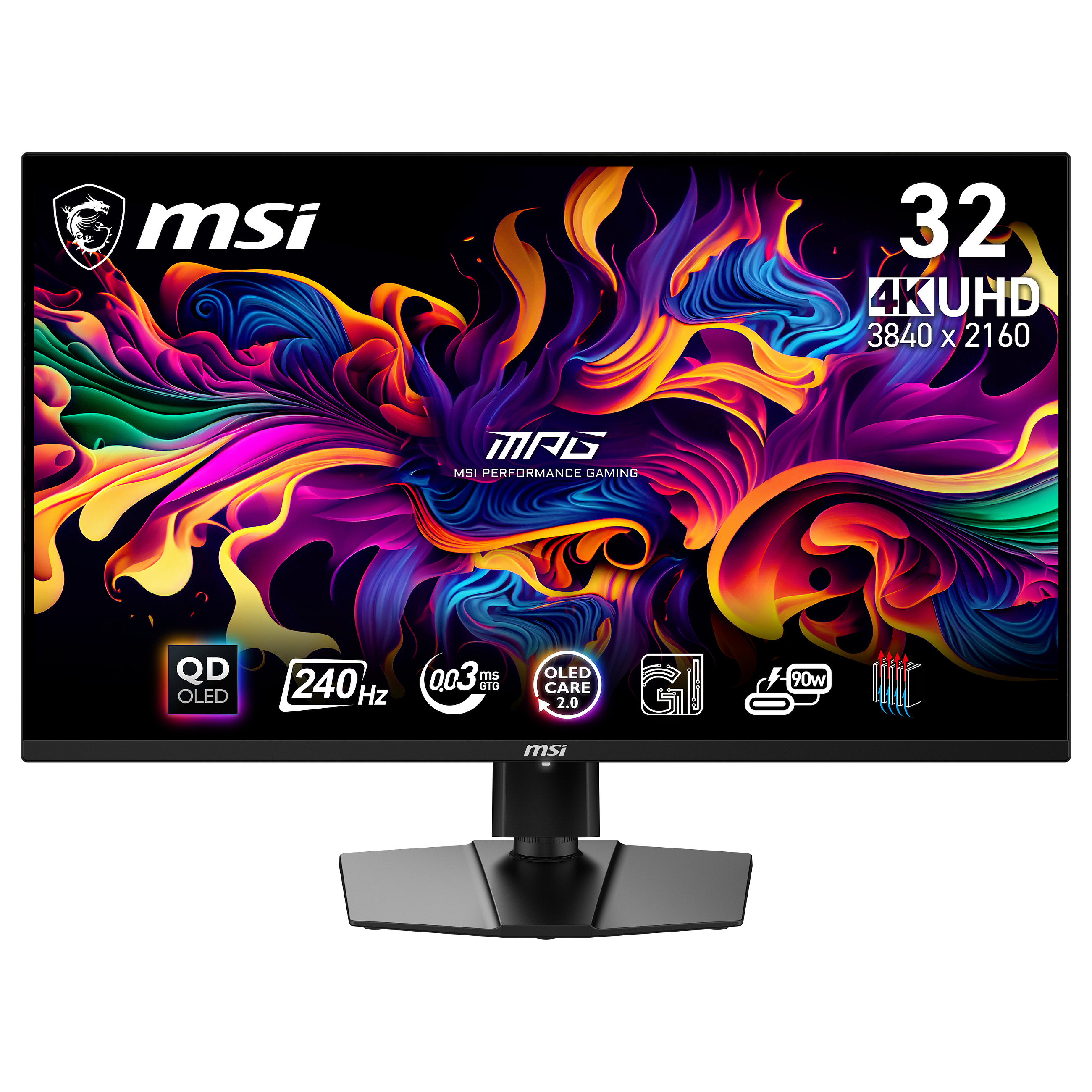 Monitor MSI MPG 321URX QD-OLED 32" (QD-OLED, 4K UHD, 240Hz, 0.03ms, USB-C 90W, crna boja)