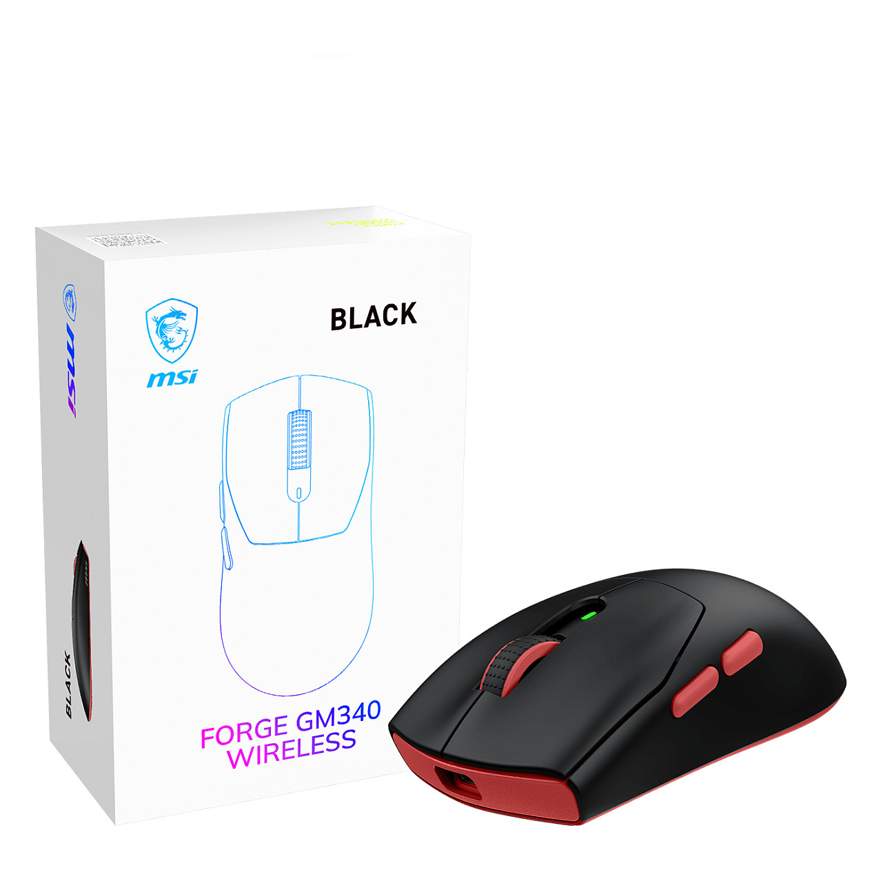 MSI Forge GM340 W Black WIRELESS Gaming Maus-0