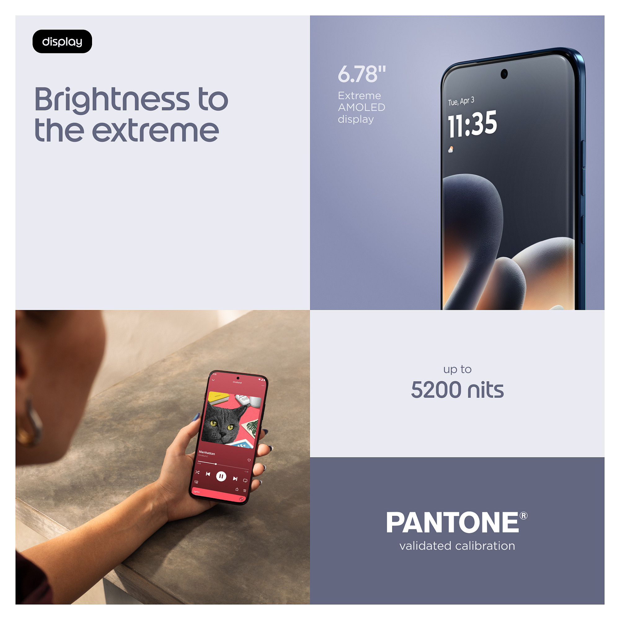 Mobitel MOTOROLA Edge 70 Pro 8GB/256GB 5G Pantone Titan (Siva)-9