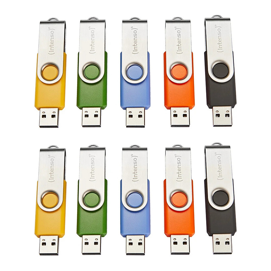 Pack Intenso Basic Line Typ-A USB-Stick 4GB Swivel, bis zu 28 MB/s, USB 2.0-0