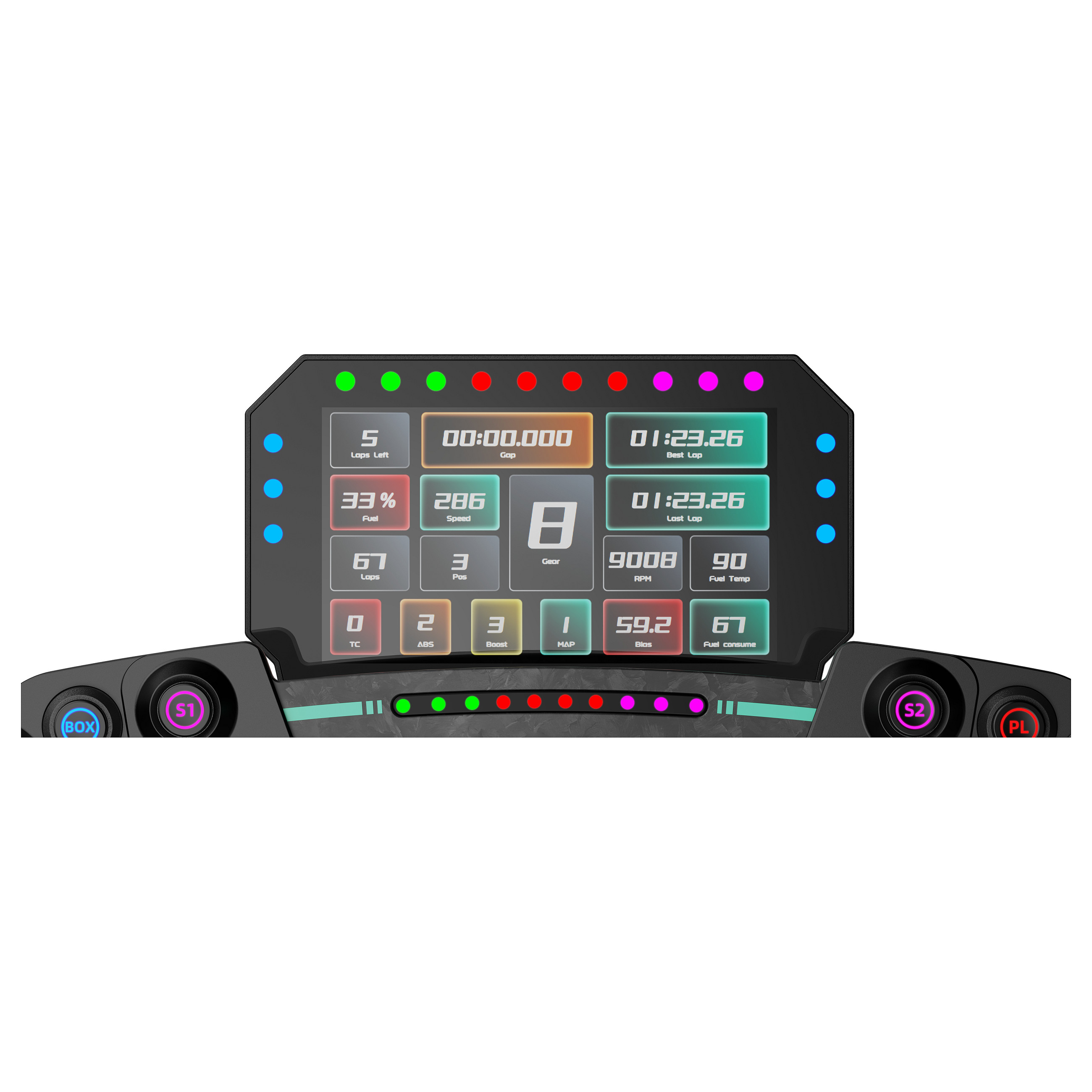 Digitalni zaslon za sim racing MOZA RACING CM HD Digital Dash-3
