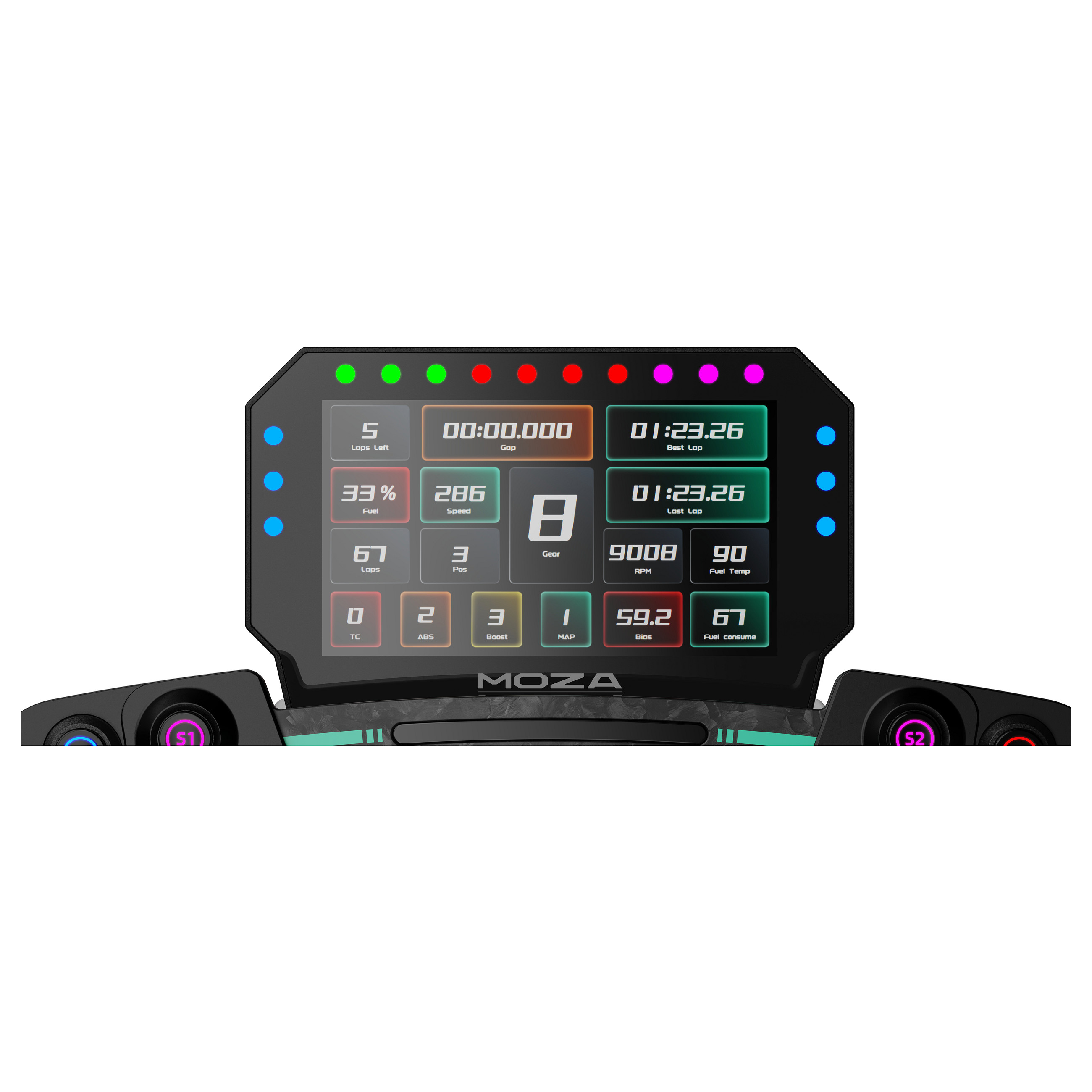 Digitalni zaslon za sim racing MOZA RACING CM HD Digital Dash-9