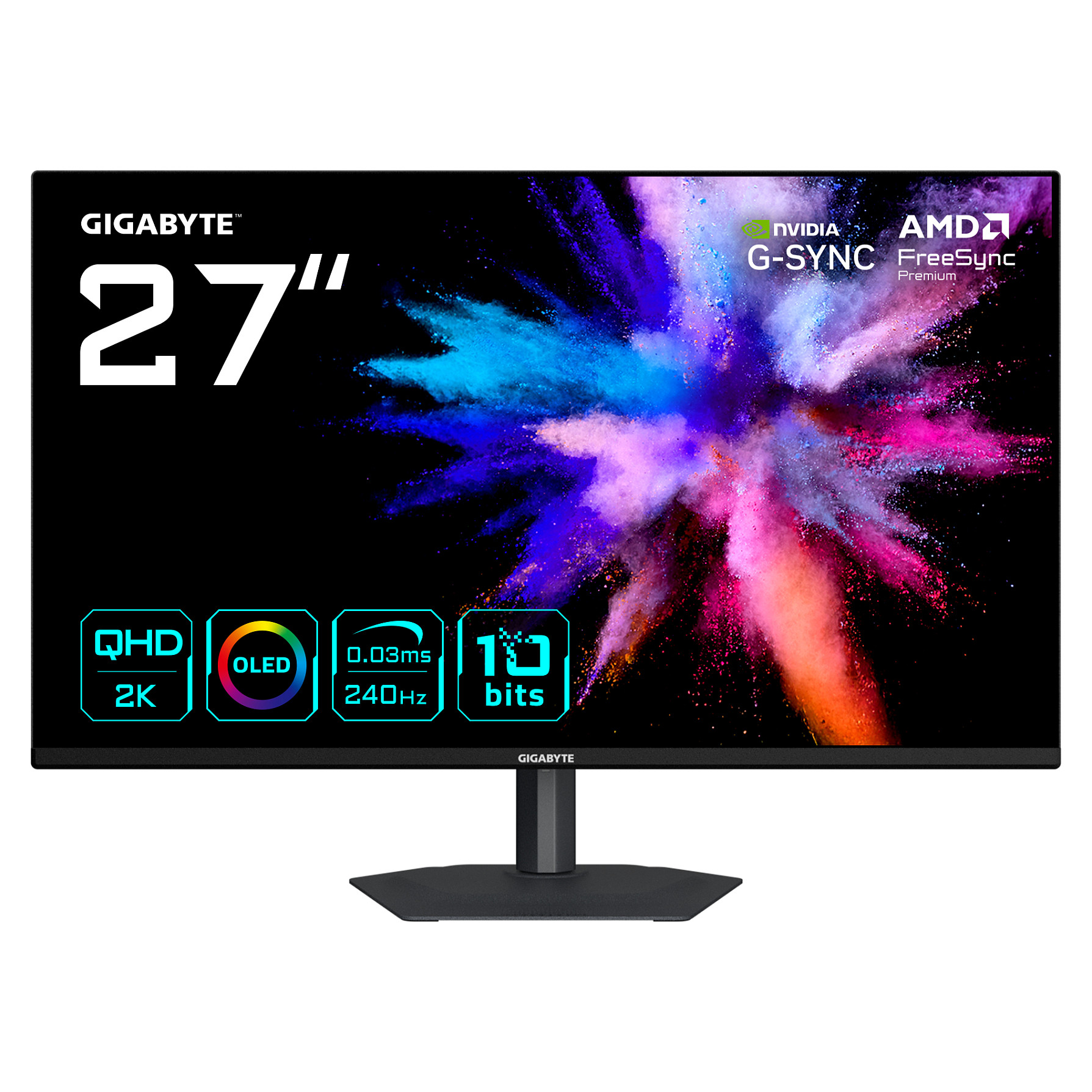 Monitor GIGABYTE GO27Q24A 27" (QD-OLED, QHD, 240Hz, 0.03ms, FreeSync Premium)-0