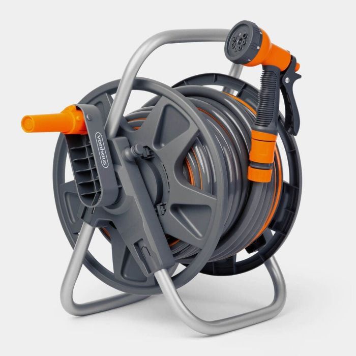 VonHaus Wall-mounted Garden Hose Reel 25 m with spray gun-0