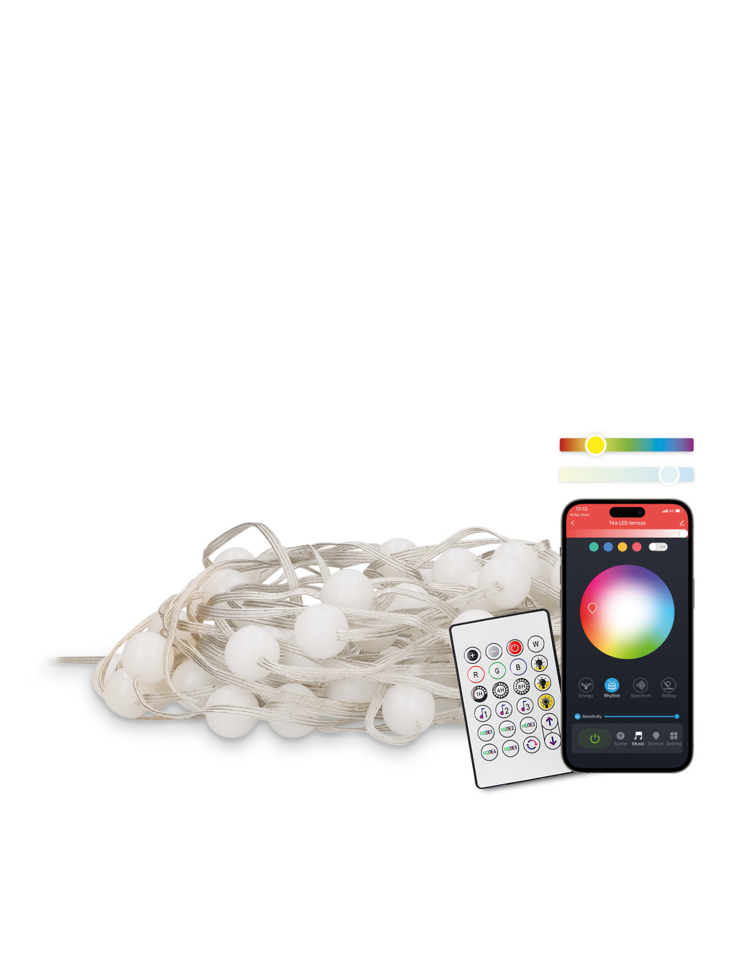 LED traka KSIX, ColorLed bubbles, glazbeni način rada, 16 milijuna raznih boja, 10m