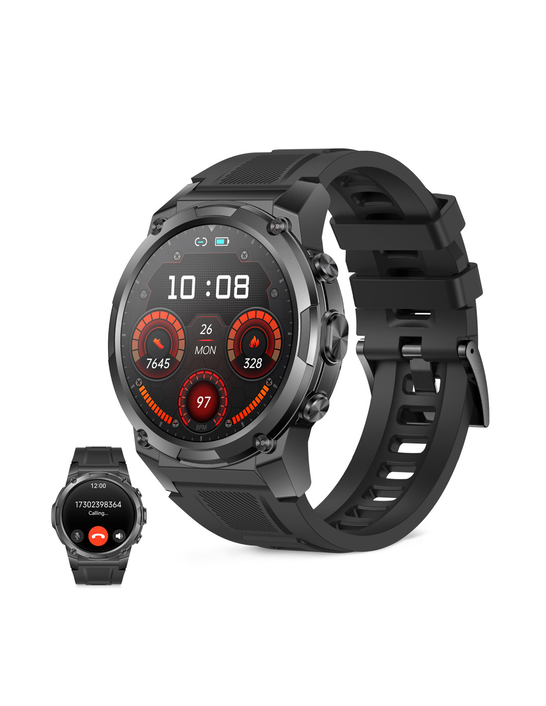 Pametni sat KSIX Explorer 2, 1.43" AMOLED, Dual Band GPS, 5 ATM, crna boja-0