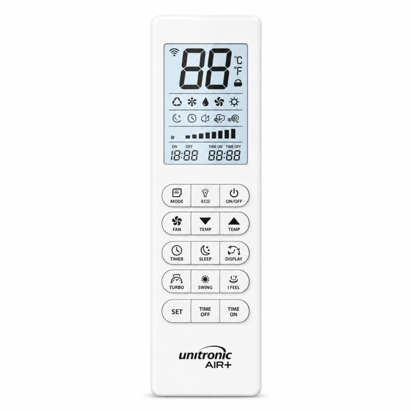 Univerzalni daljinski upravljač za klima uređaje UNITRONIC Air+ (LCD, Hotel funkcija, 5000 kodova)-0