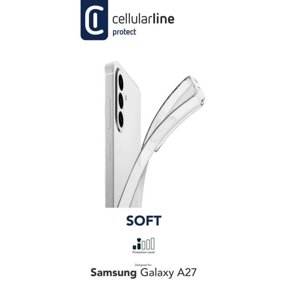 Zaštitna maska CELLULARLINE Soft za Samsung Galaxy A27, prozirna boja-1