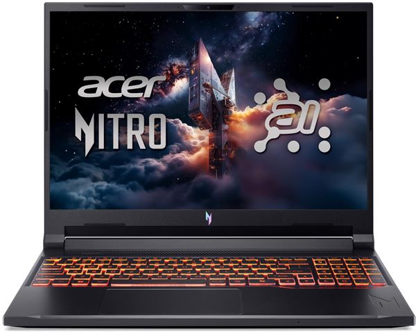 ANV16-61-R9U9, 16/2.5K/Ryzen AI 9 365/32GB/S1TB/RTX5070-8GB/DOS/BLK/2Y-0
